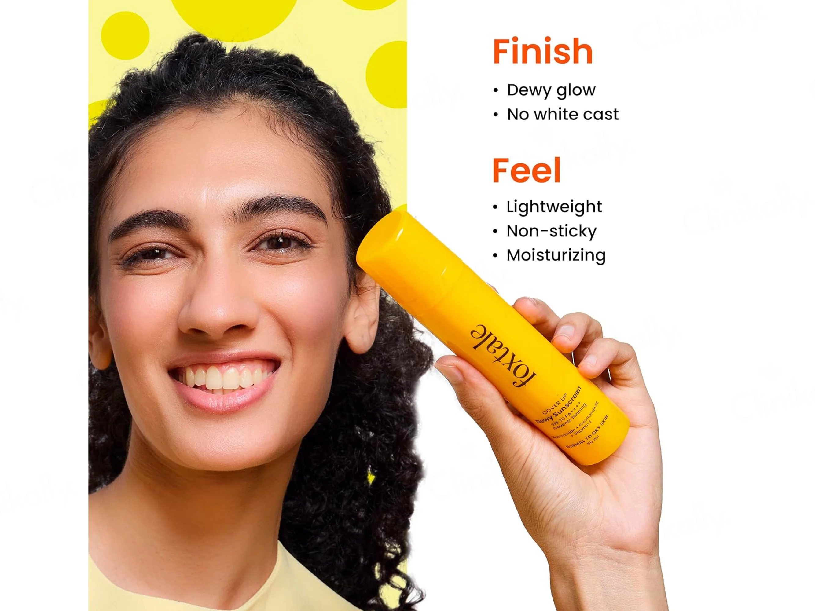 Foxtale Dewy Water-Resistant Sunscreen SPF 70 PA++++ - Image 4