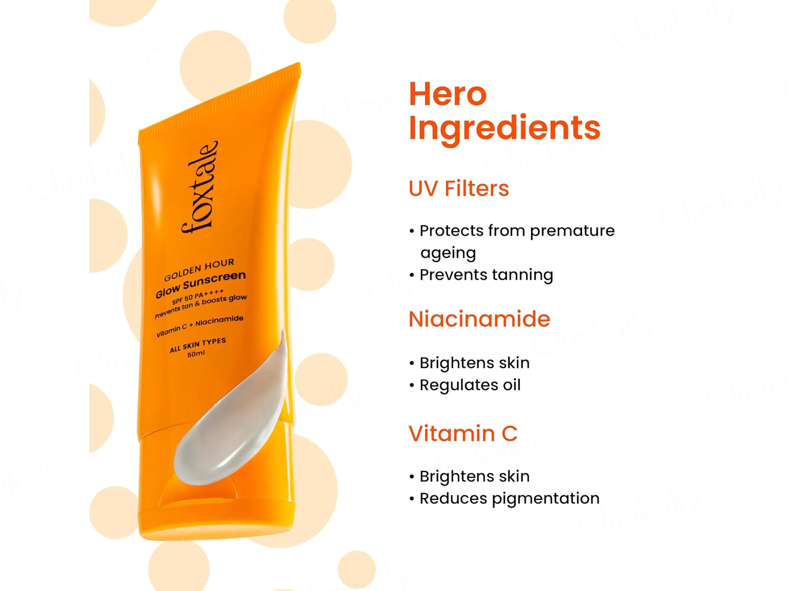 Foxtale Glow Sunscreen SPF 50 PA++++ - Image 3