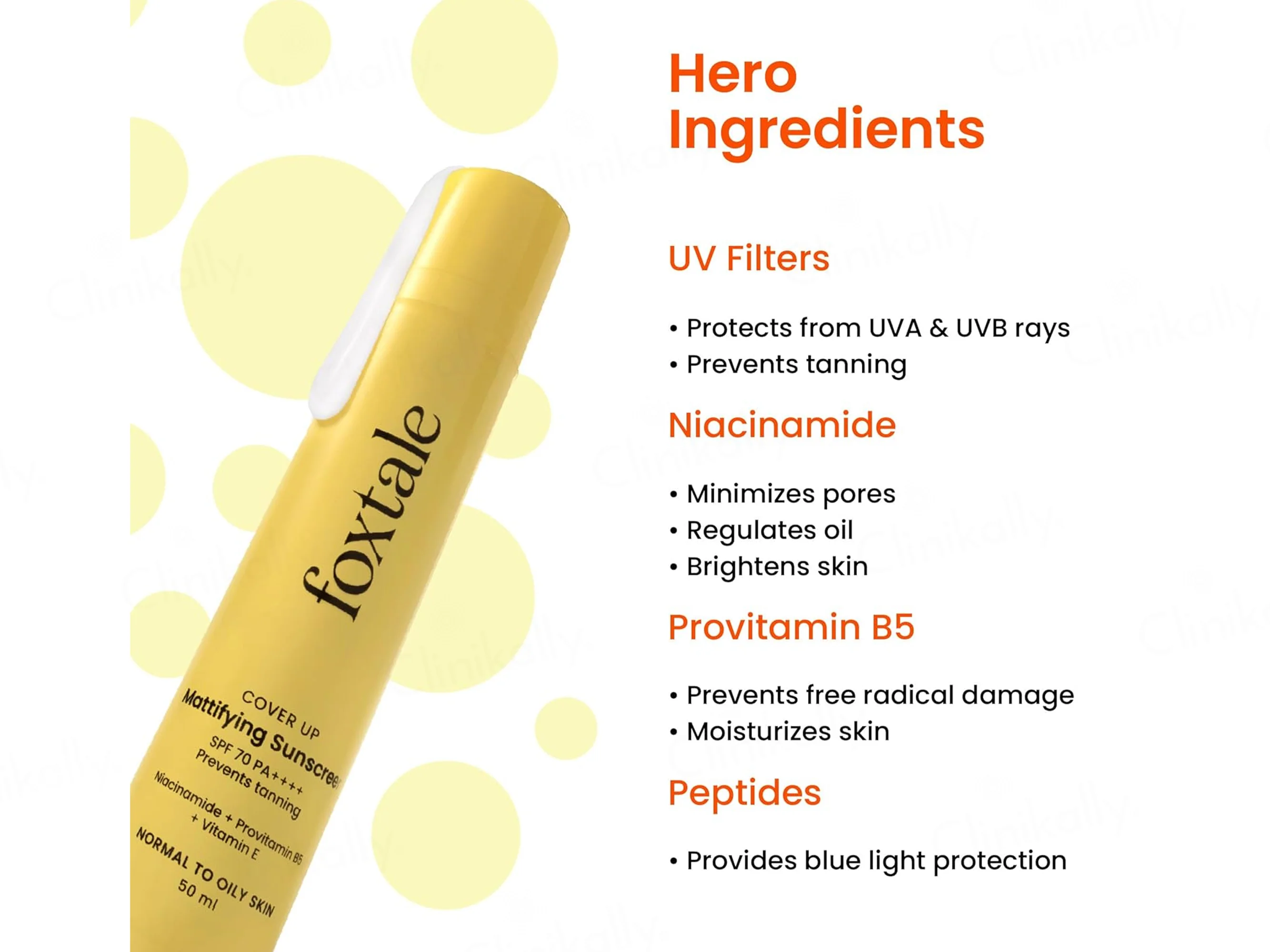 Foxtale Mattifying Sunscreen SPF 70 PA++++ - Image 3