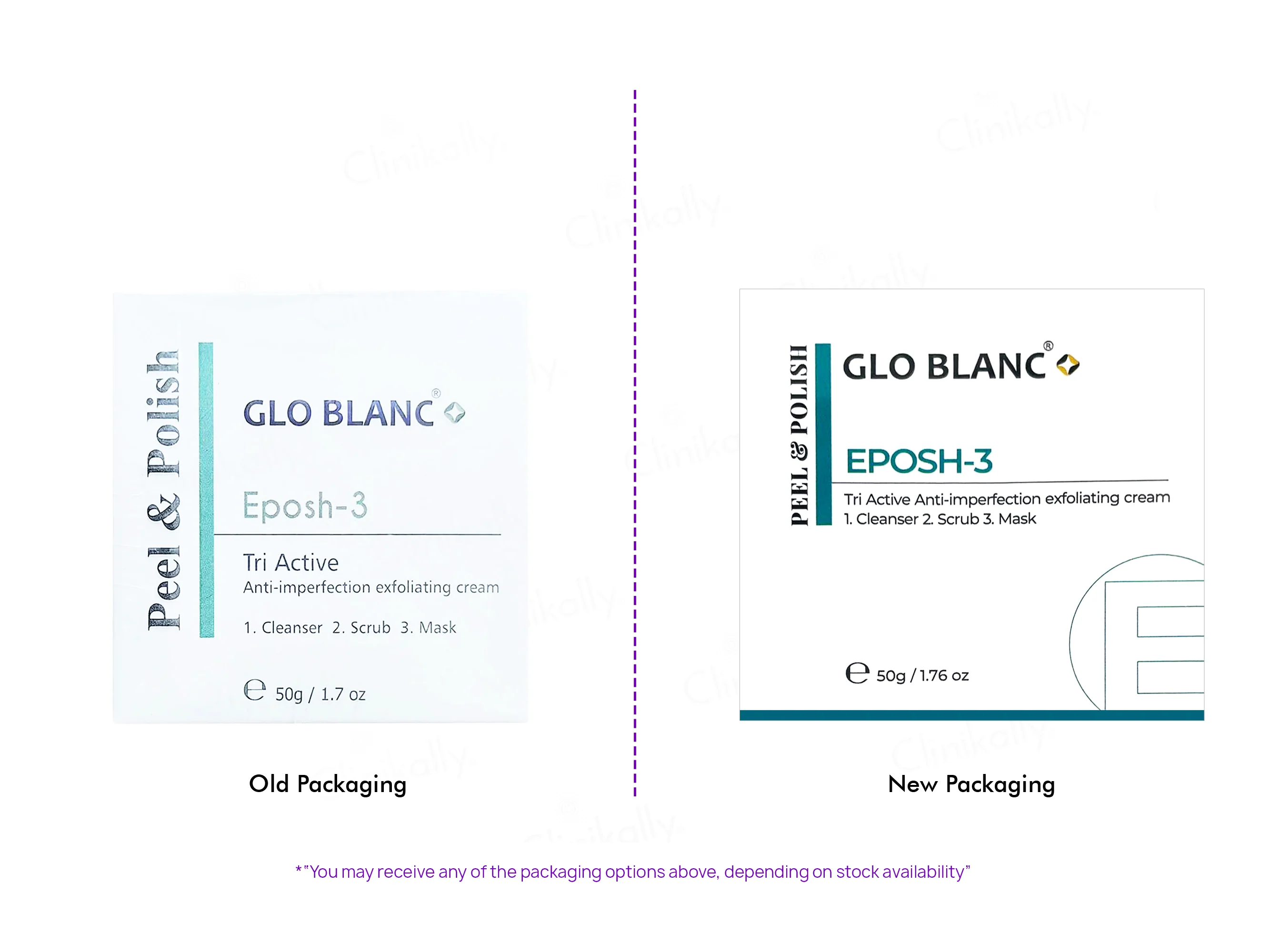 Glo Blanc Eposh-3 Tri Active Exfoliating Cream Cleanser - Image 2