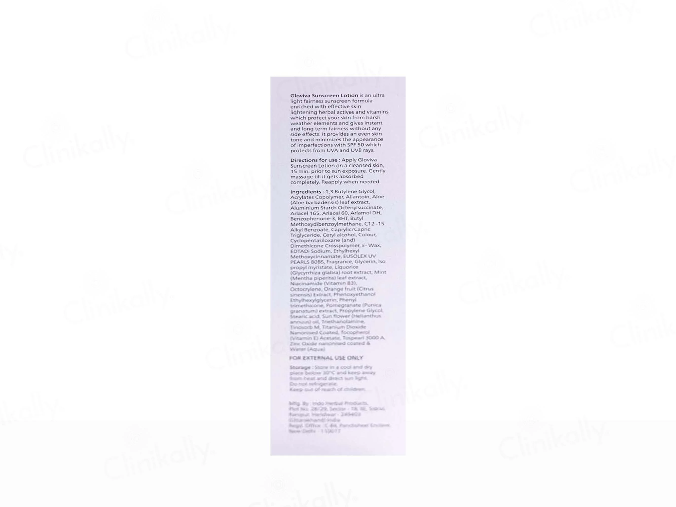 Gloviva Sunscreen Lotion SPF 50 - Image 2