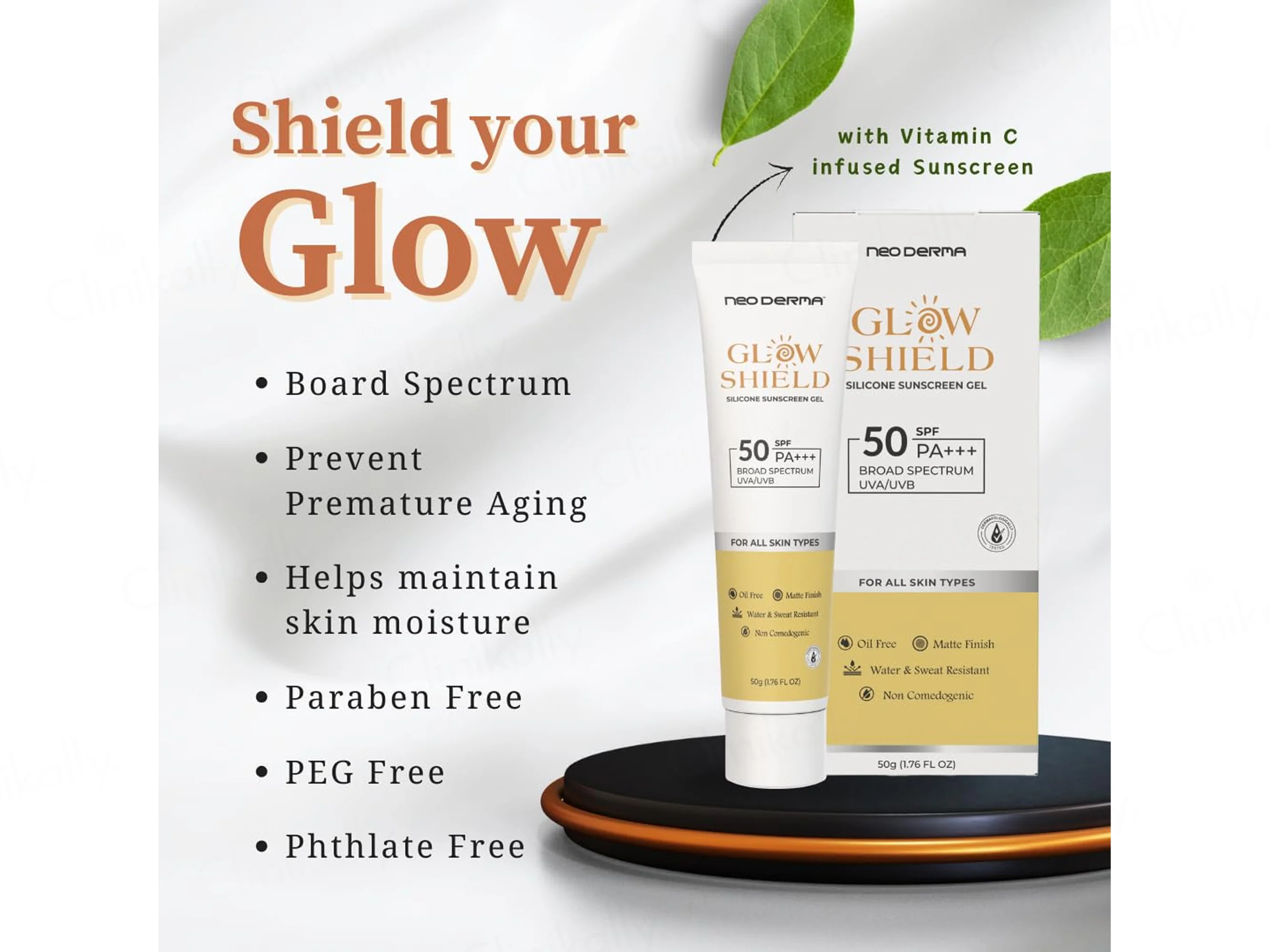 Glow Shield Silicone Sunscreen Gel SPF 50 PA+++ - Image 2