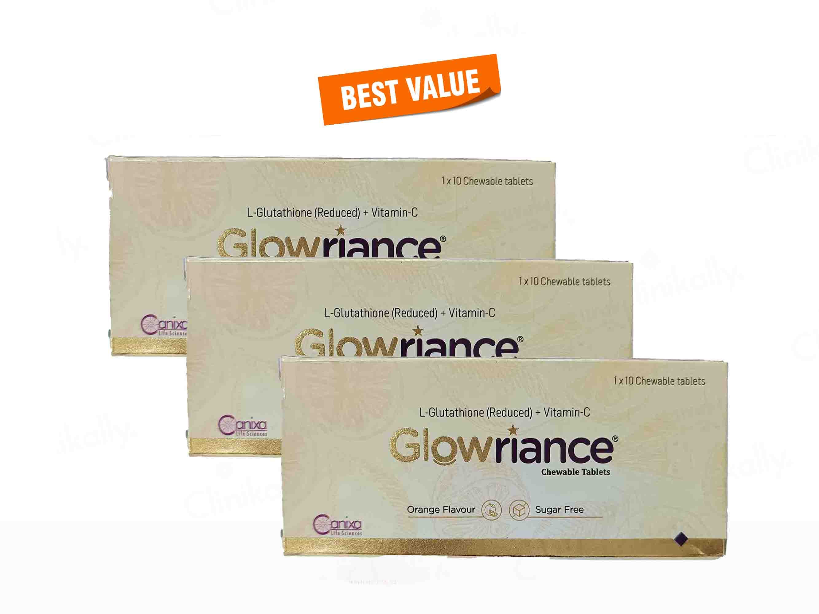 Glowriance Chewable Tablet Orange Flavour Sugar Free - Image 5