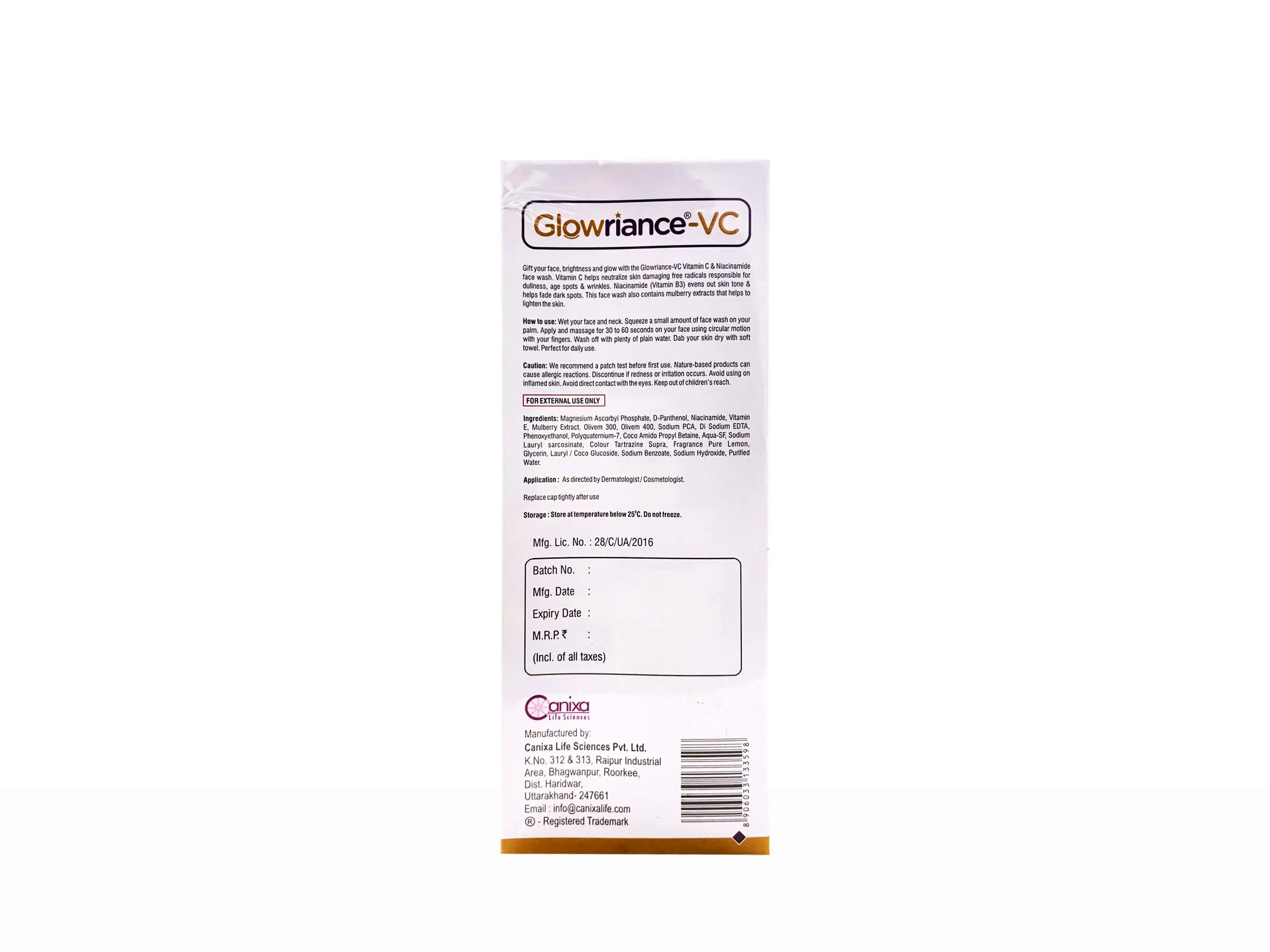 Glowriance-VC Face Wash - Image 4