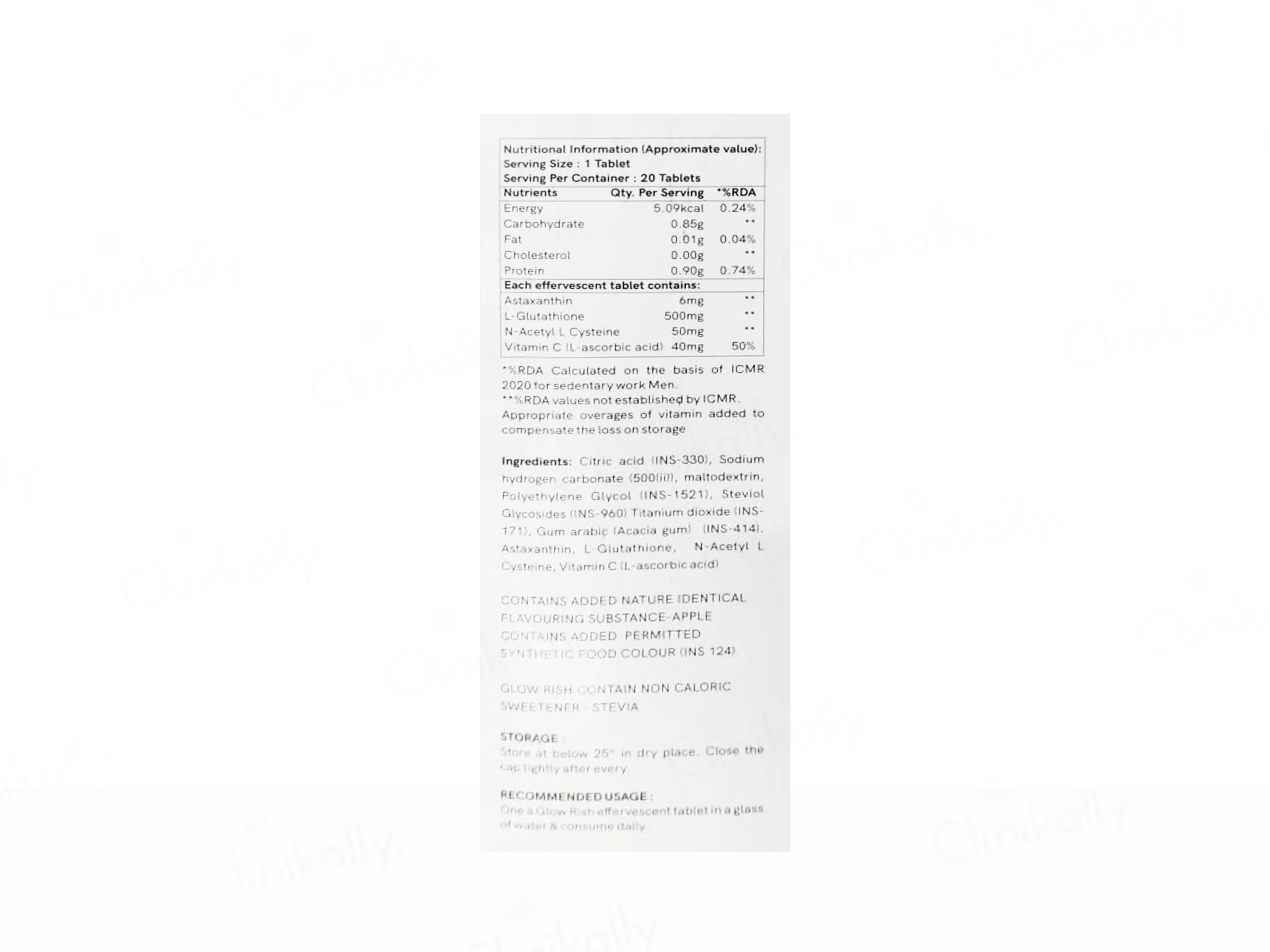 Glowrish Skin Supplement Effervescent Tablet - Apple Flavour - Image 5