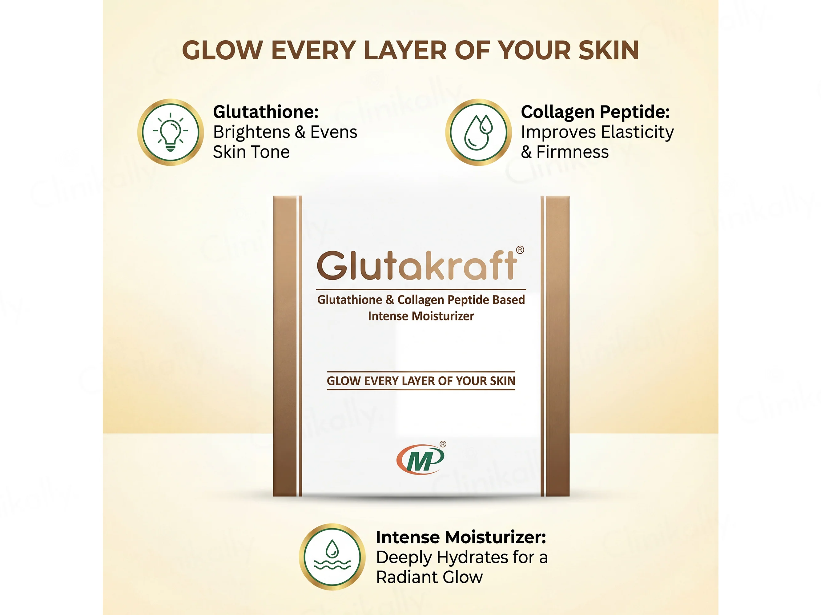 Glutakraft Glutathione & Collagen Peptide Based Intense Moisturizer - Image 3