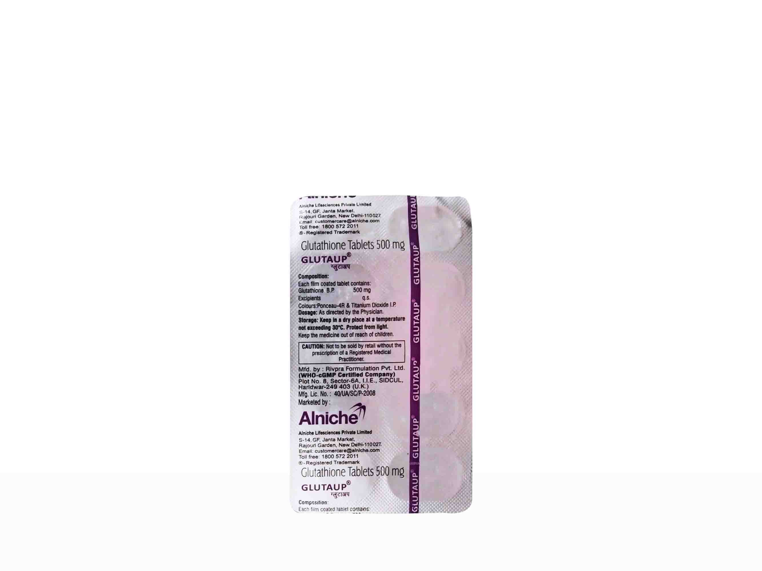 Glutaup 500mg Tablet - Image 3