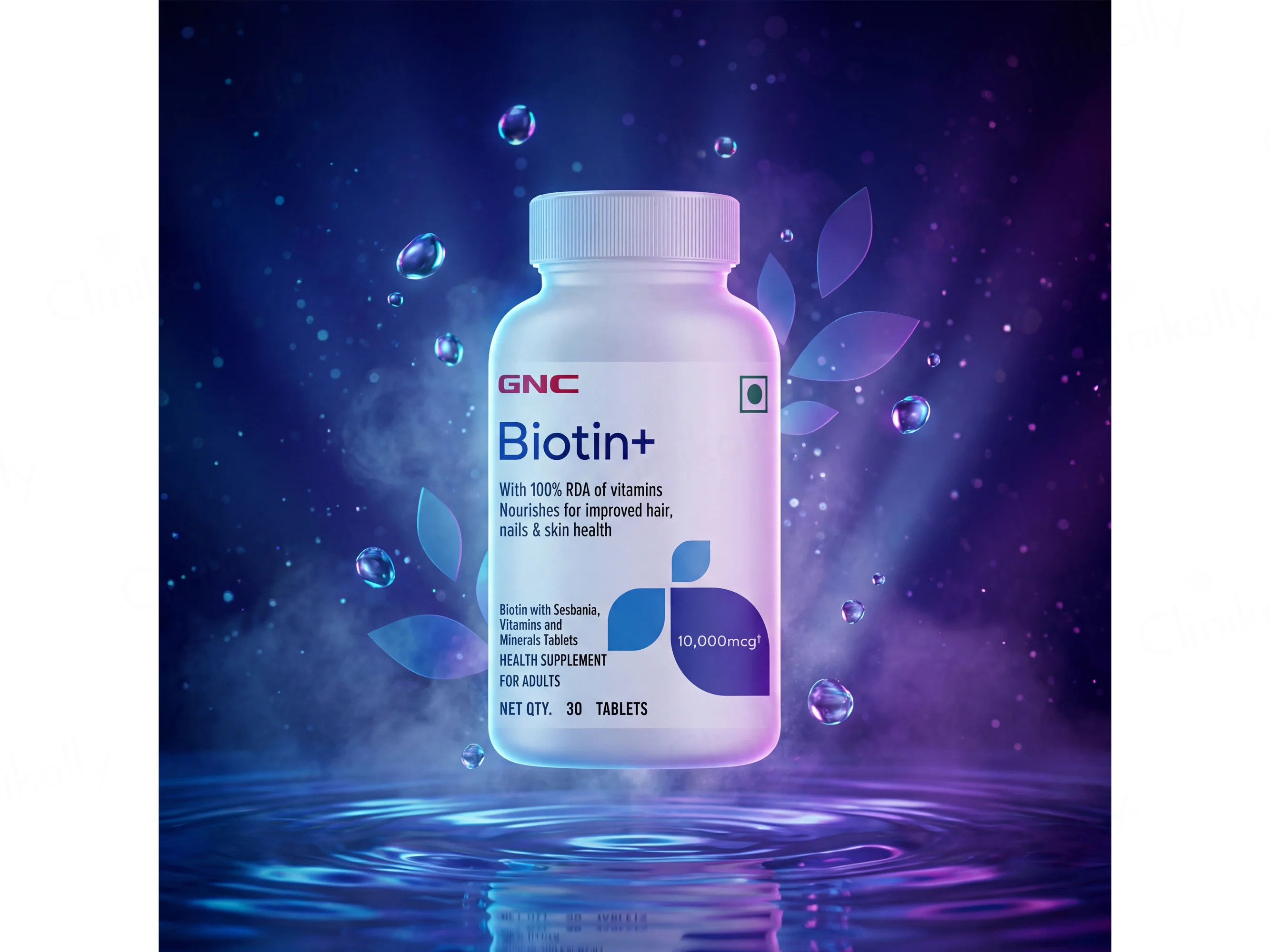 GNC Biotin+ 10000 mcg Health Supplement Tablet For Adults - Image 3