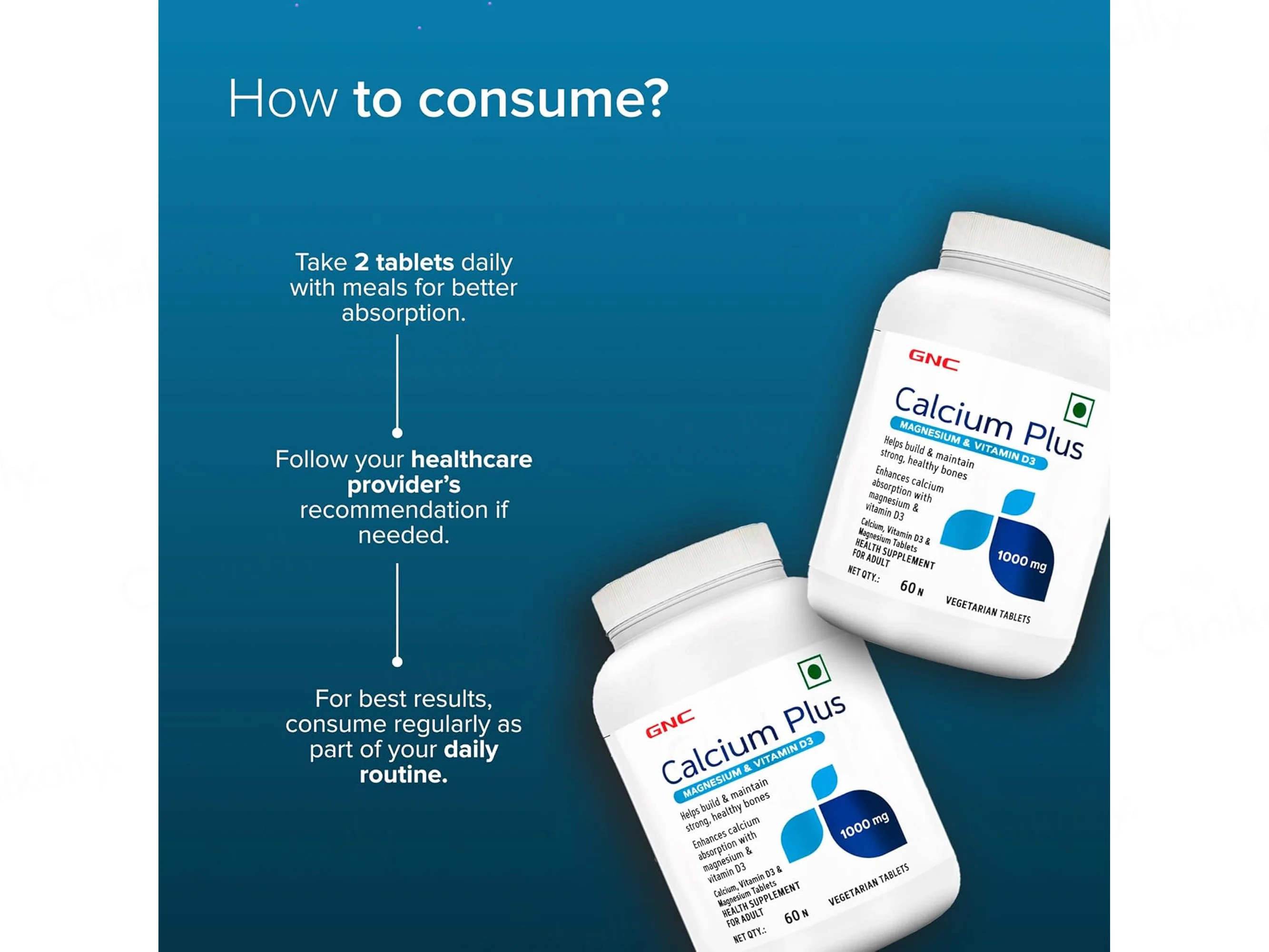 GNC Calcium Plus 1000 mg Health Supplement Tablet - Image 5