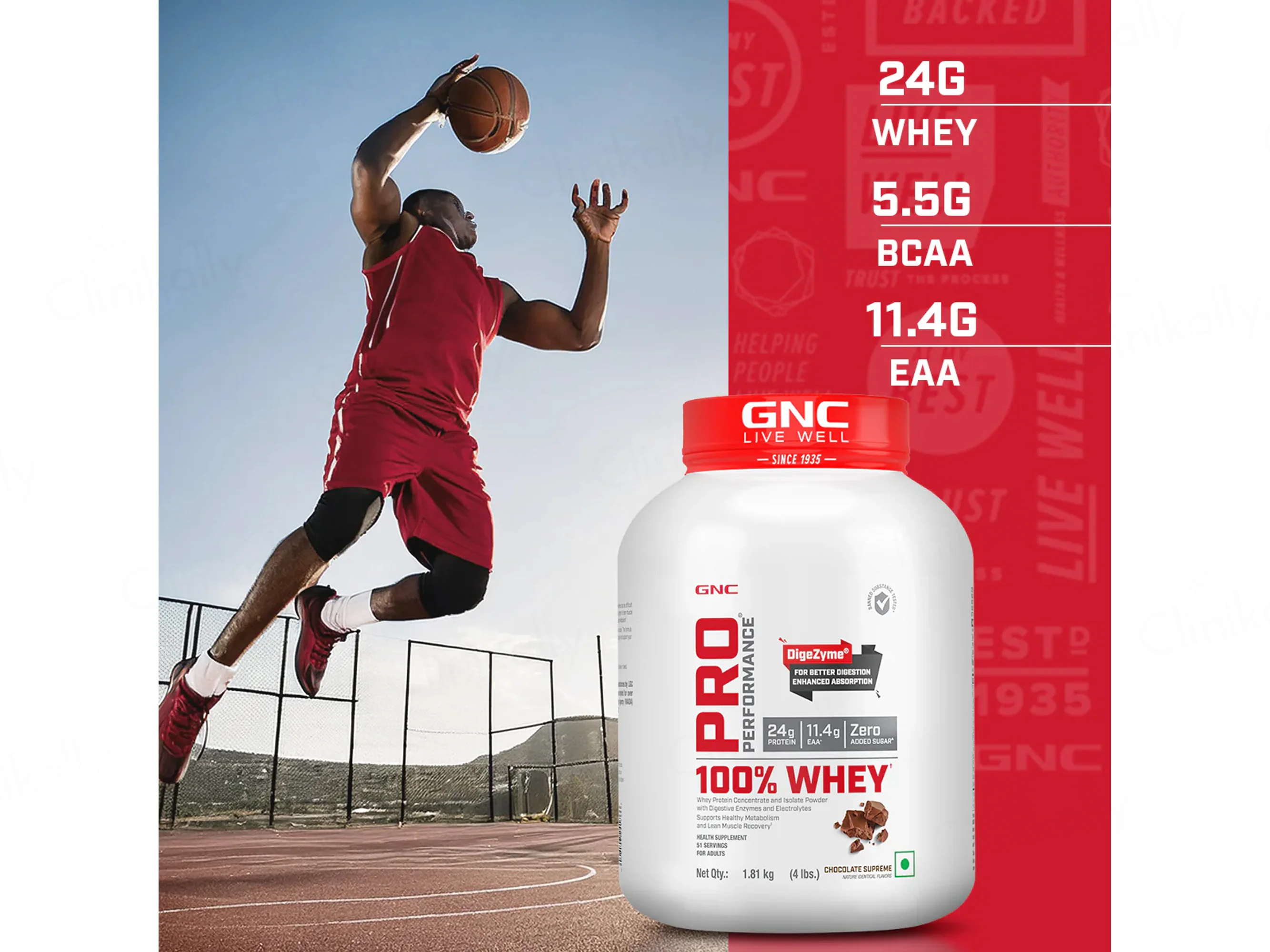 GNC Pro Performance 100% Whey Protein Powder - Chocolate Supreme Flavour - Image 3