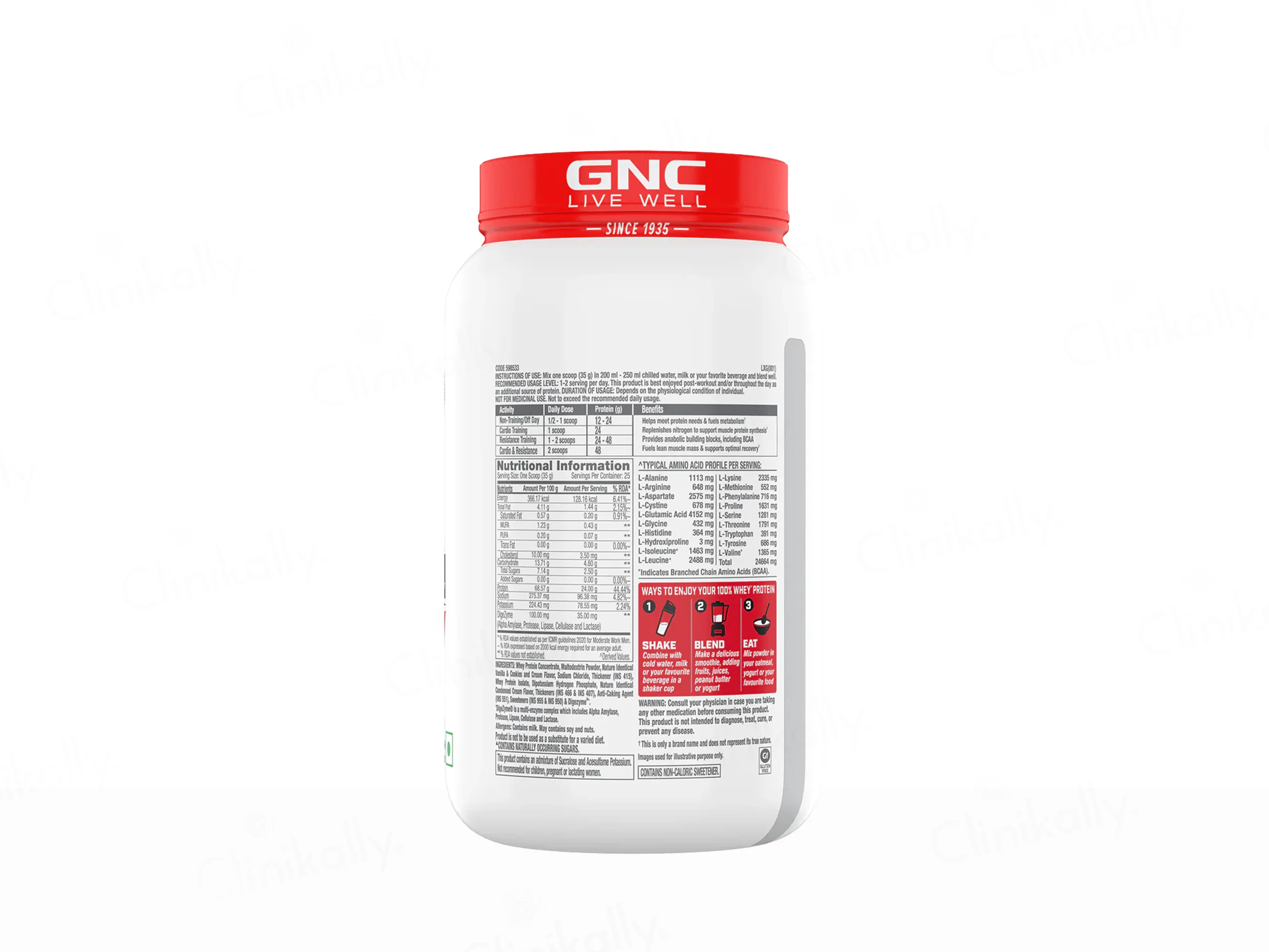 GNC Pro Performance 100% Whey Protein Powder - Vanilla Cream Flavour - Image 8