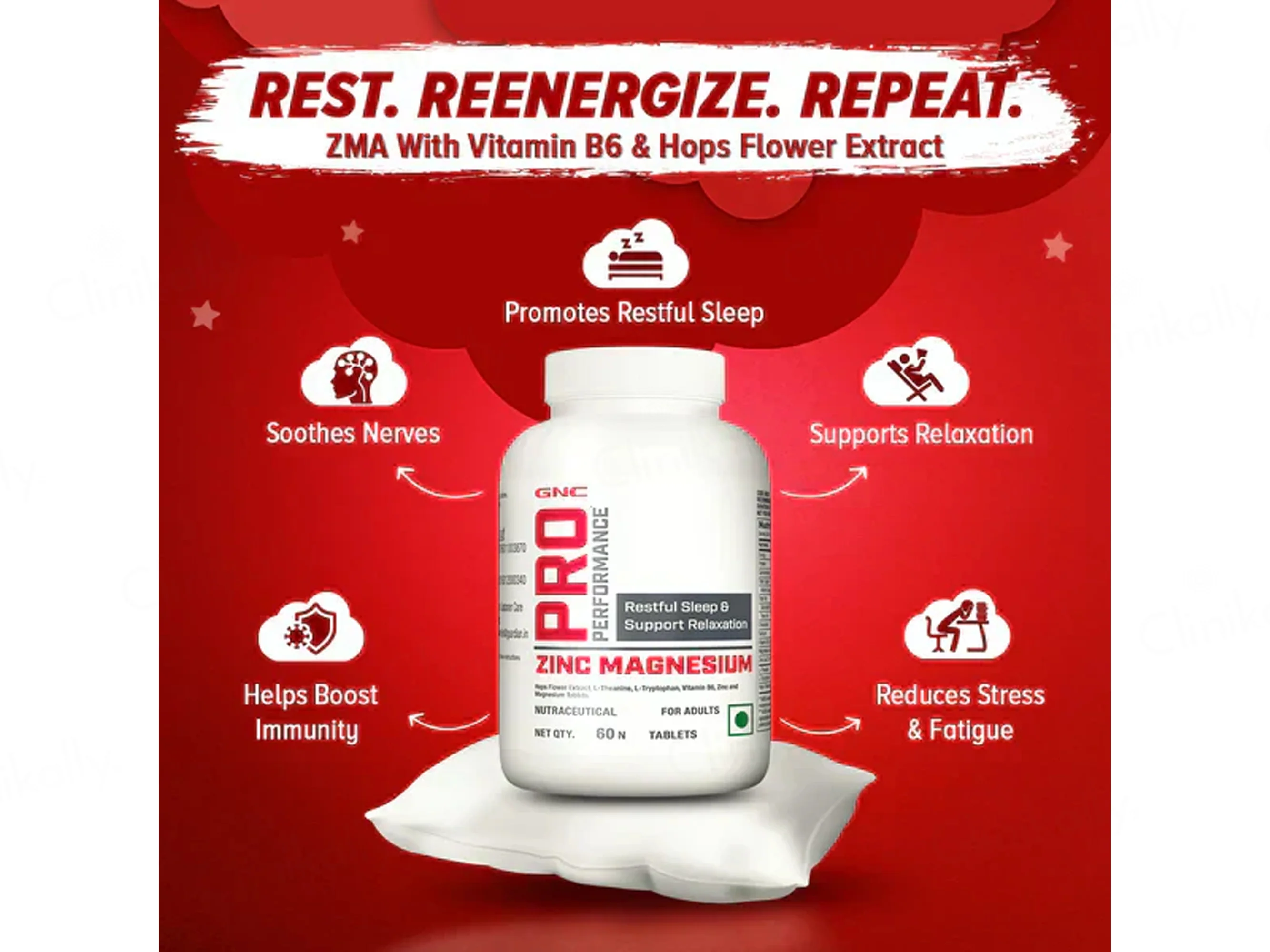 GNC Pro Performance Zinc Magnesium Nutraceutical Tablet For Adults - Image 4