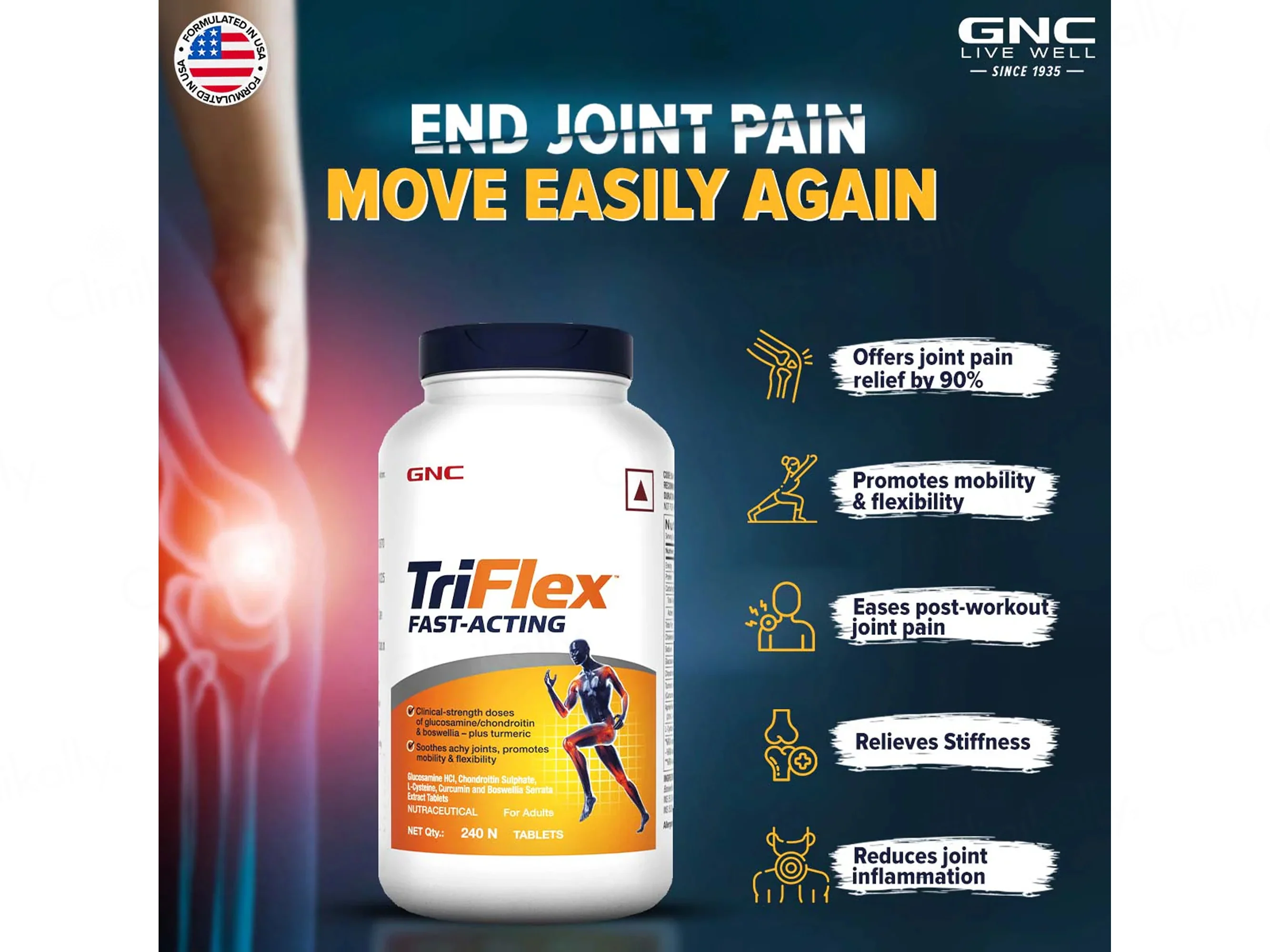 GNC TriFlex Fast-Acting Nutraceutical Tablet - Image 4