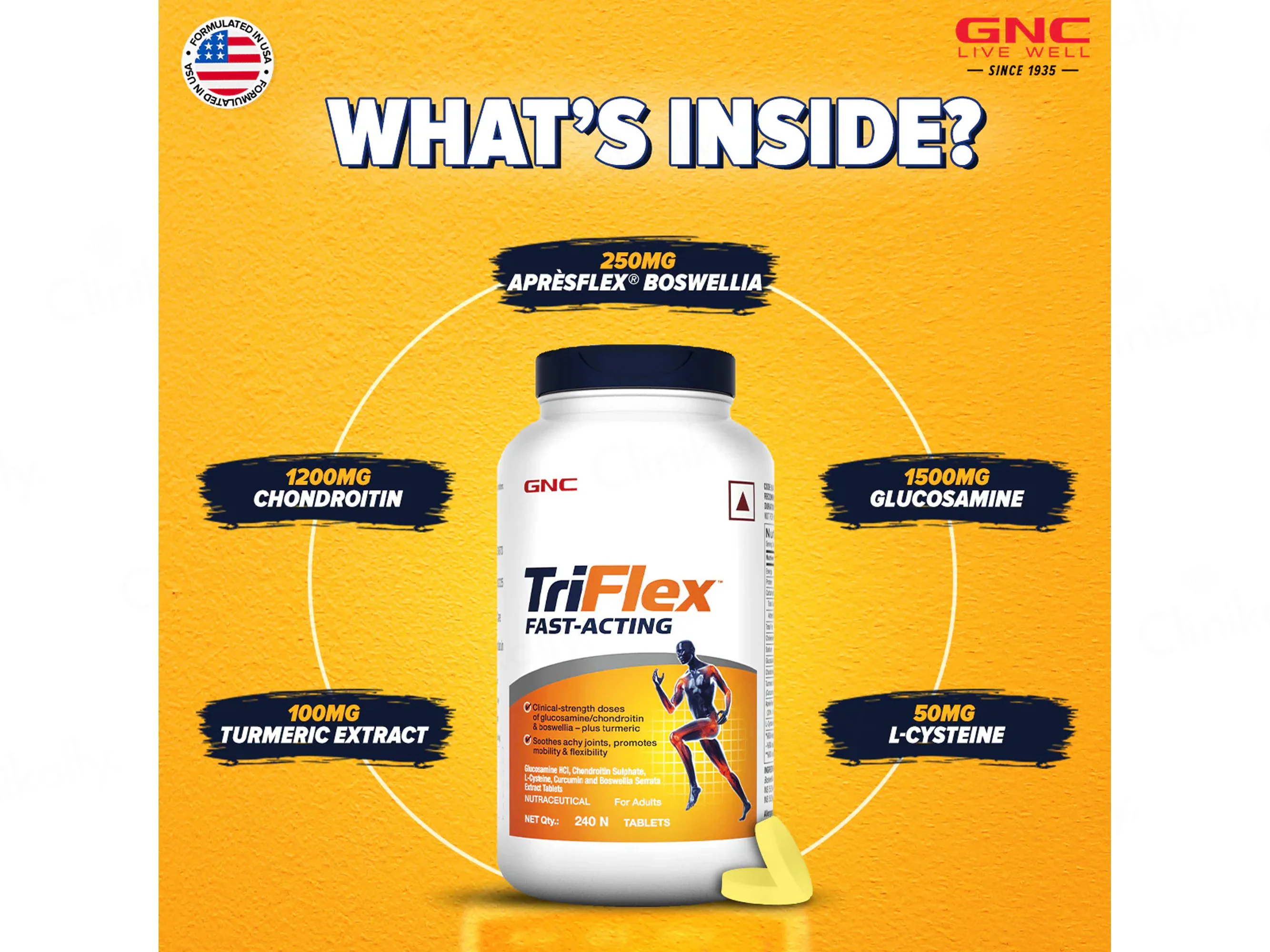 GNC TriFlex Fast-Acting Nutraceutical Tablet - Image 5