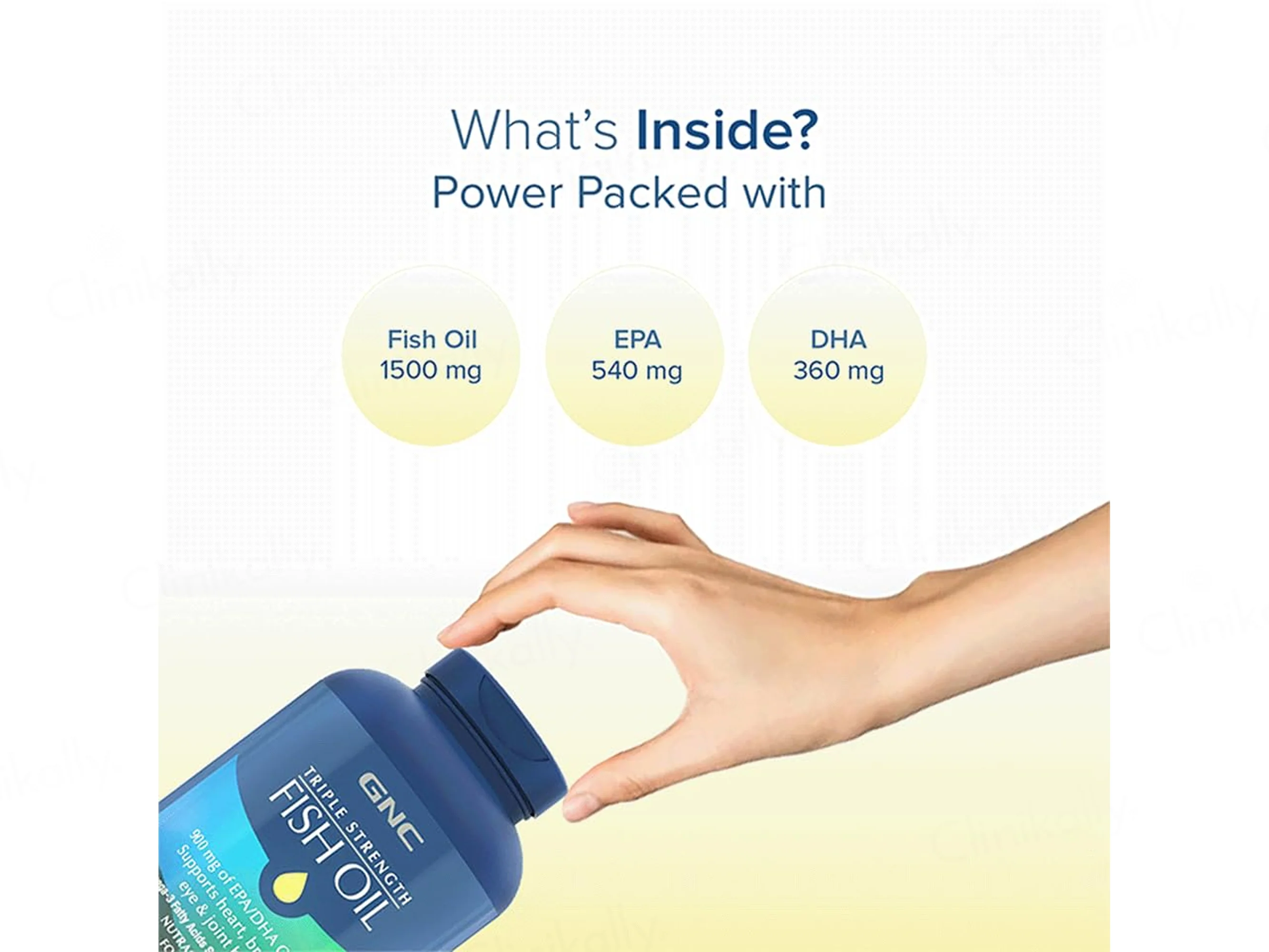 GNC Triple Strength Fish Oil Health Supplement Soft Gelatin Capsule - Image 3