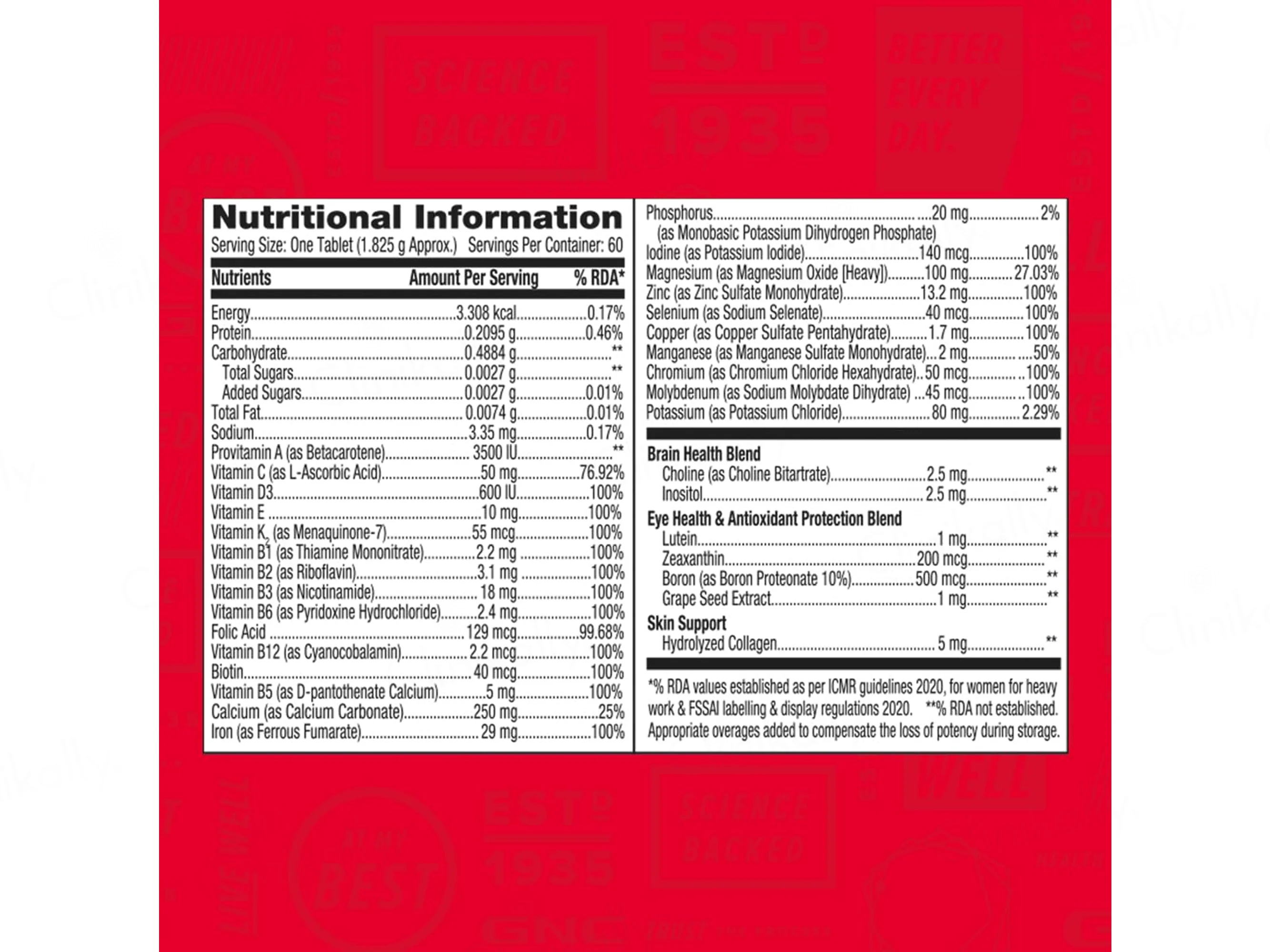 GNC Women's One Daily Multivitamin Nutraceutical Tablet - Image 4