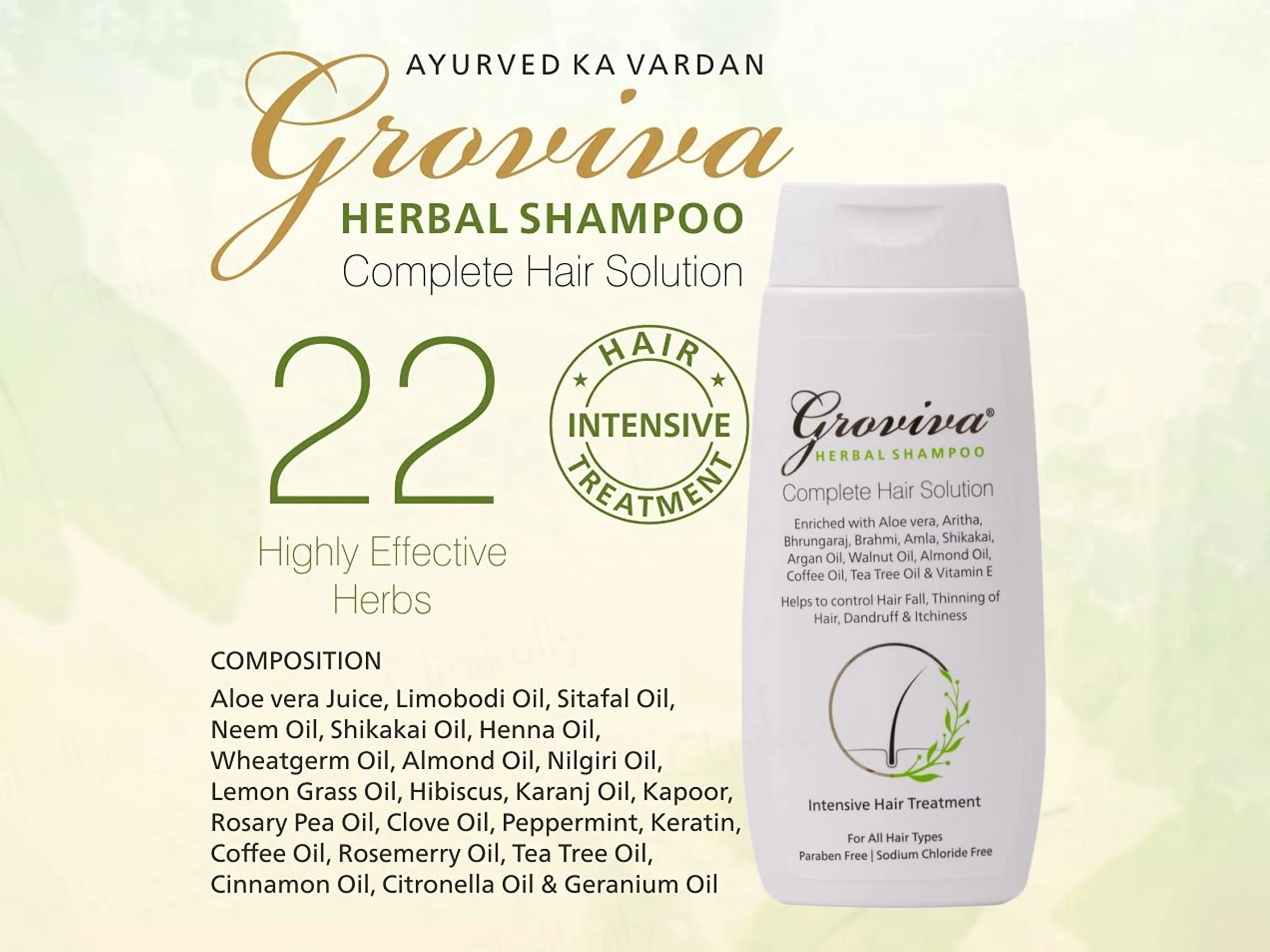 Groviva Complete Hair Solution Herbal Shampoo - Image 4