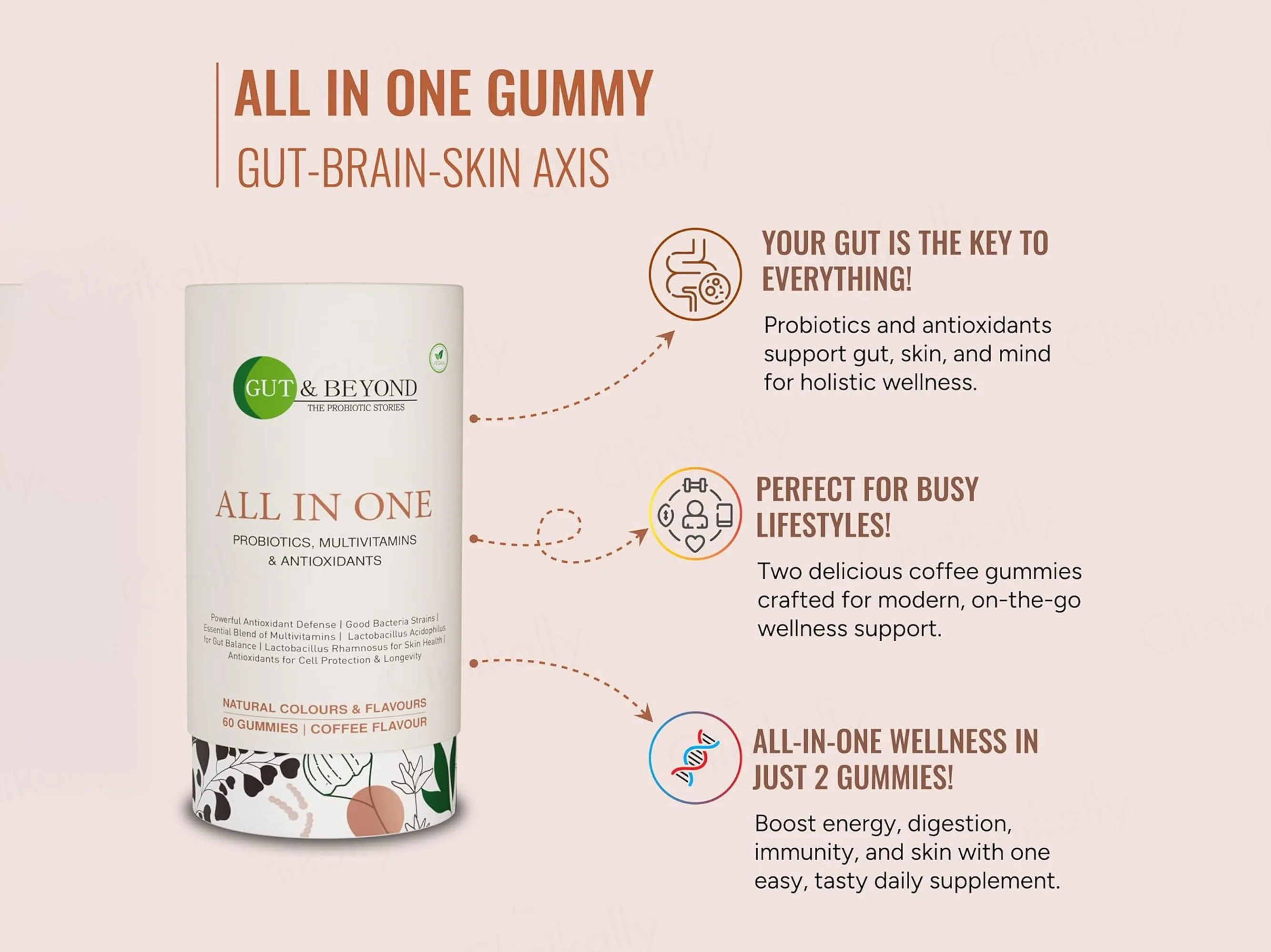 Gut & Beyond All In One Gummies - Coffee Flavour - Image 2