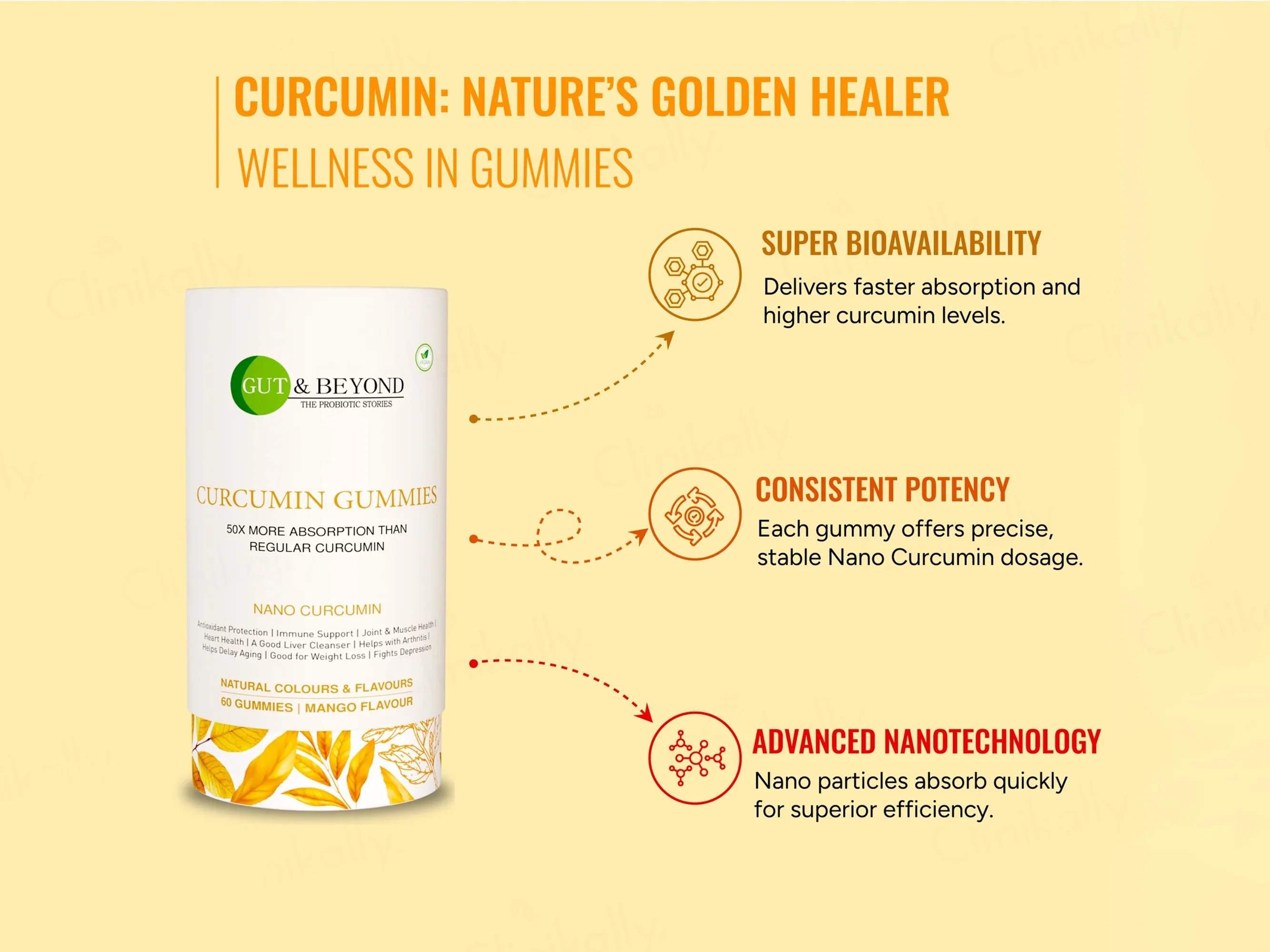 Gut & Beyond Nano Curcumin Gummies - Mango Flavour - Image 4