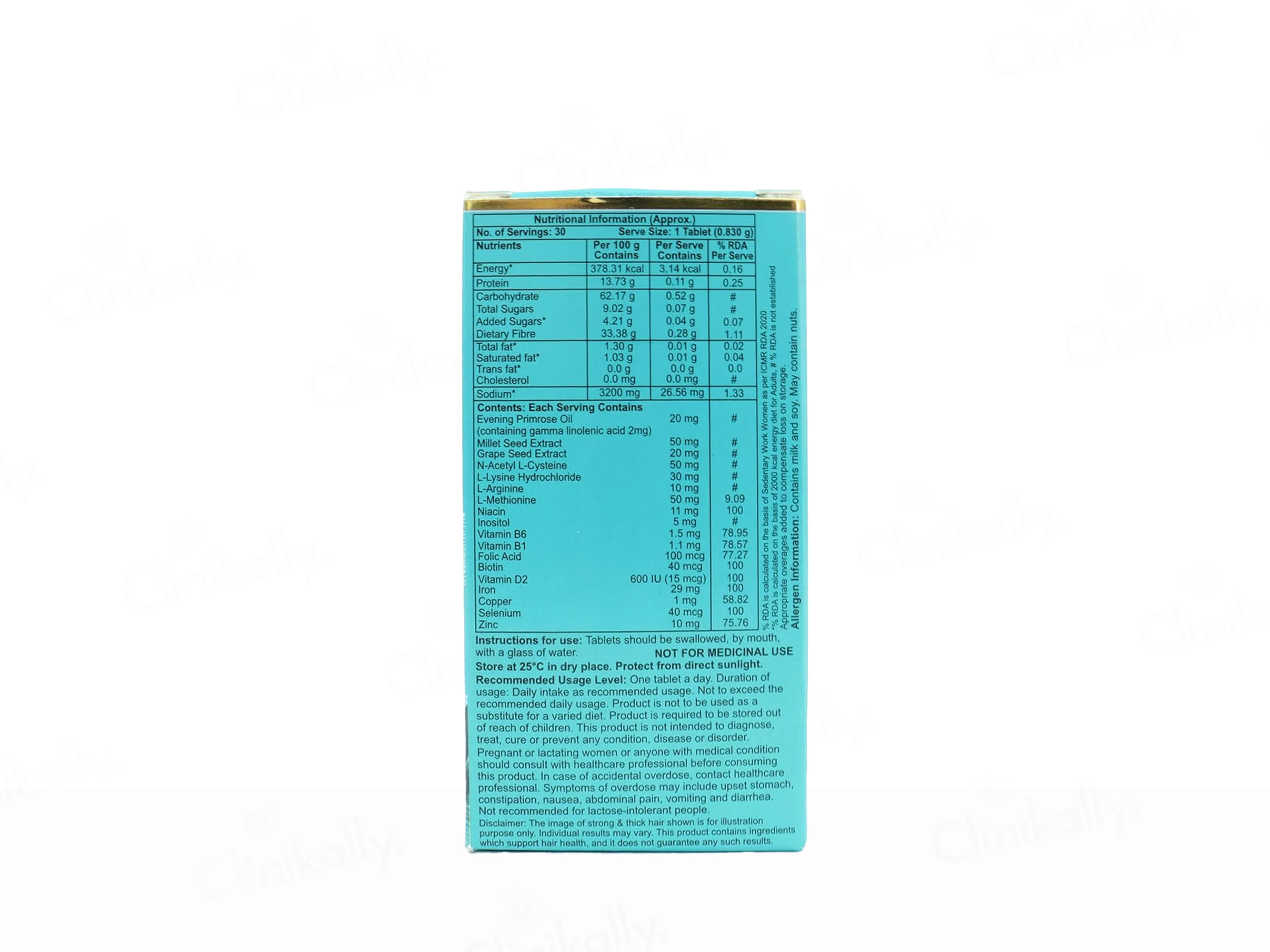 Hairbless Diva Nutraceutical Tablet For Women (Bottle) - Image 3