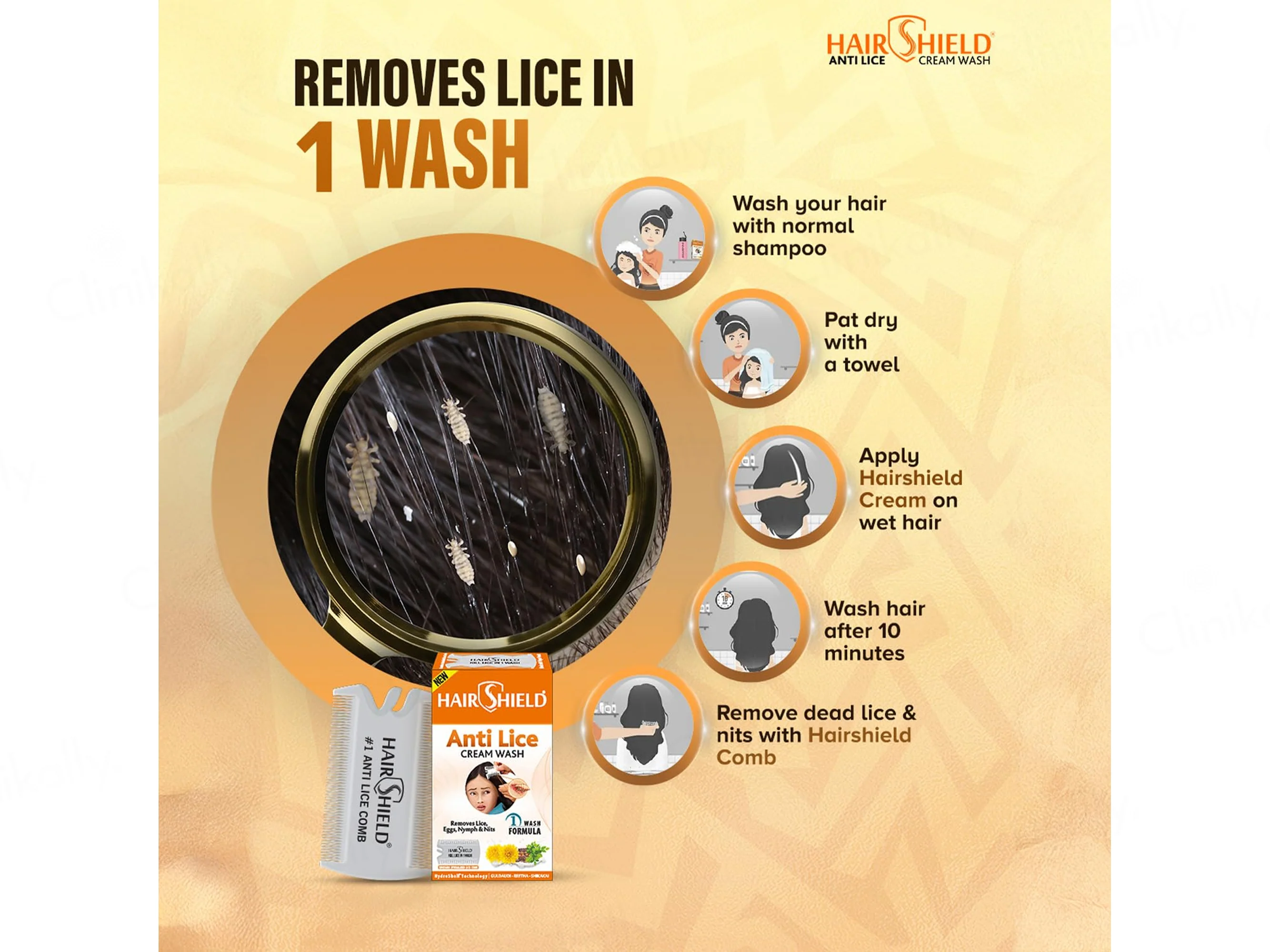 Hairshield Anti Lice Hair & Scalp Cream Wash - Image 4
