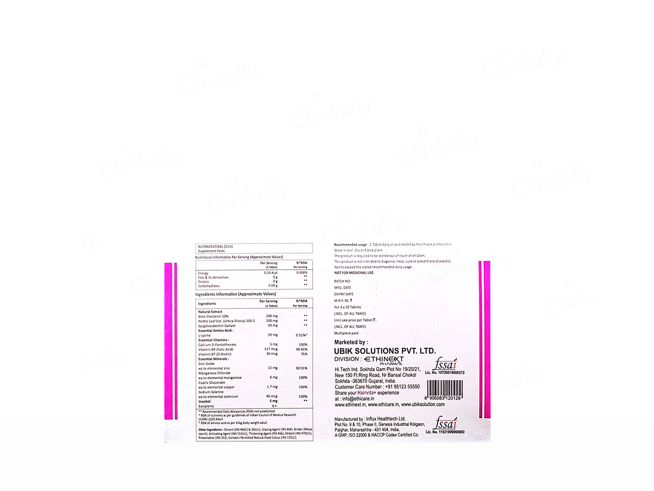 Hairvita Plus Vitamins & Minerals Tablet - Image 3