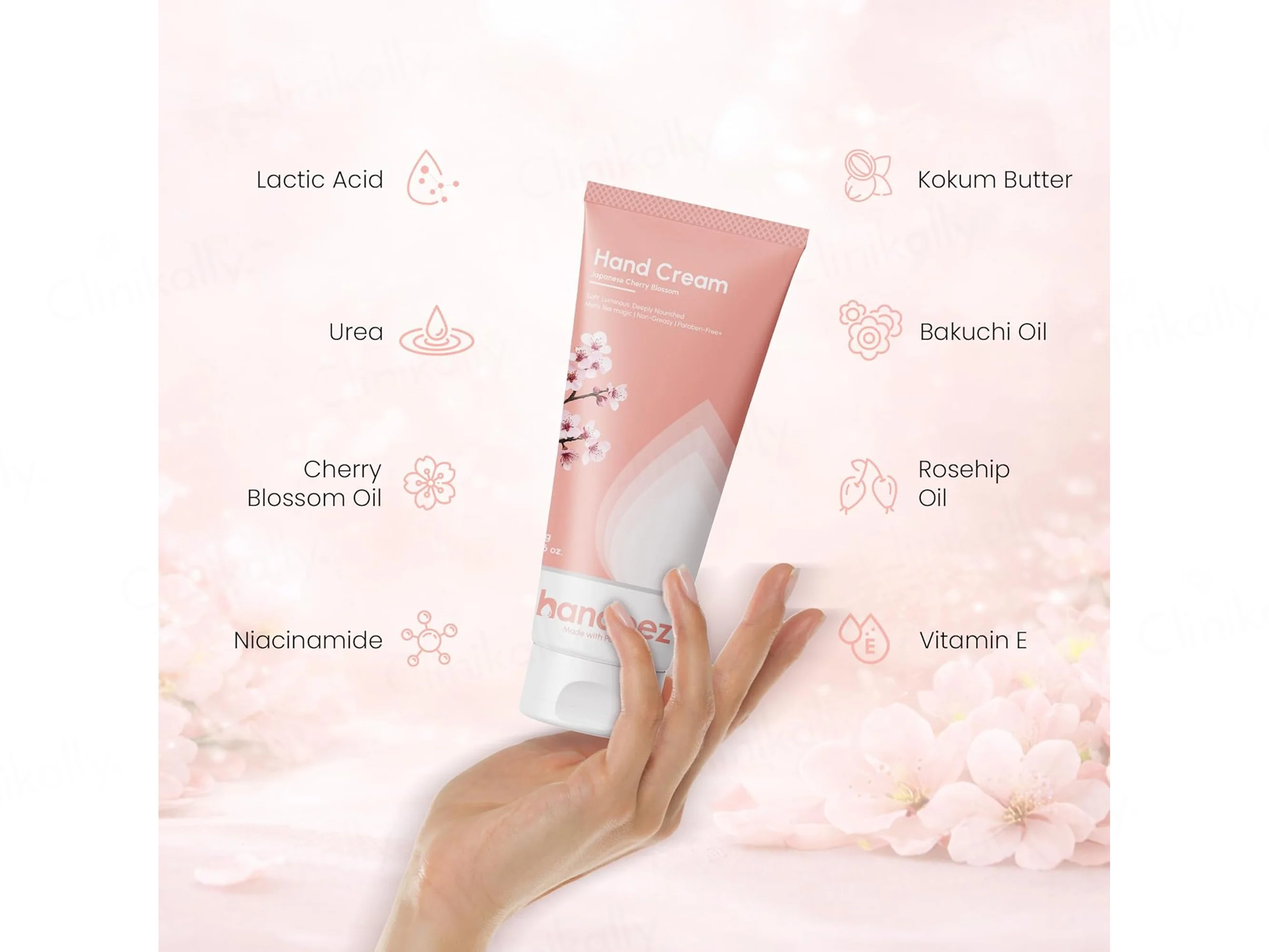 Handeez Japanese Cherry Blossom Hand Moisturiser Cream - Image 5