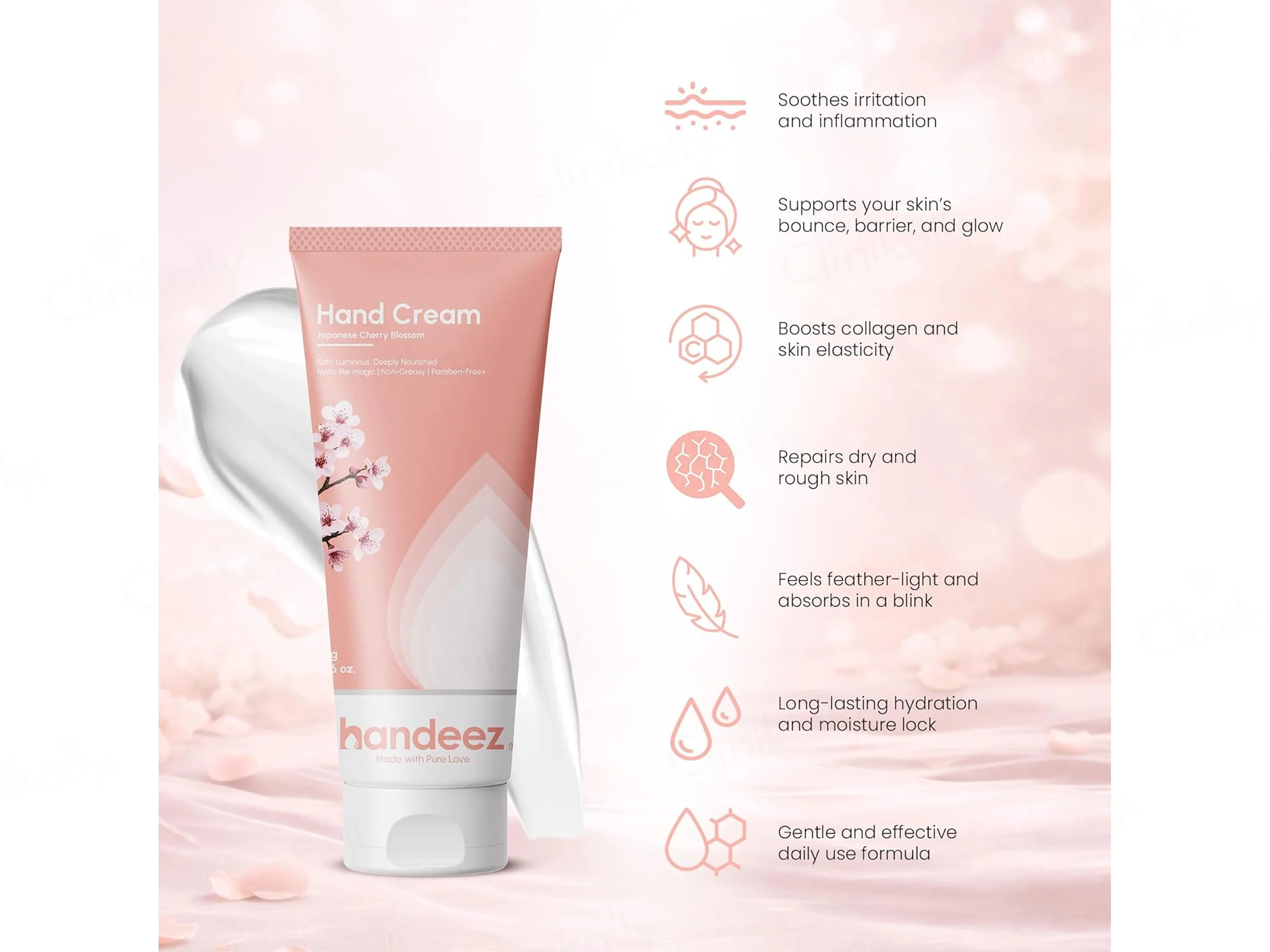 Handeez Japanese Cherry Blossom Hand Moisturiser Cream - Image 7