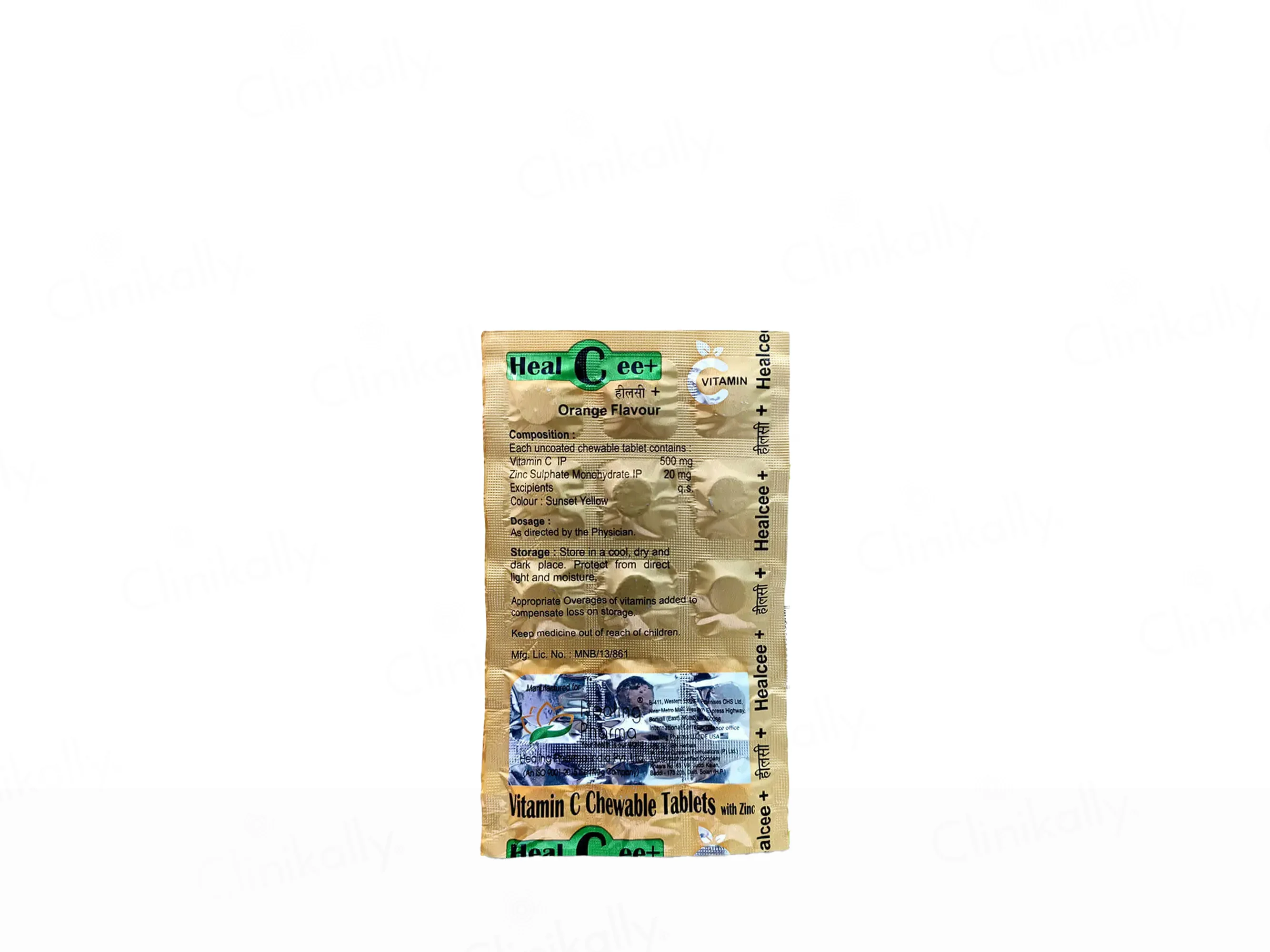 Healcee+ Vitamin C Chewable Tablet - Orange Flavour - Image 3