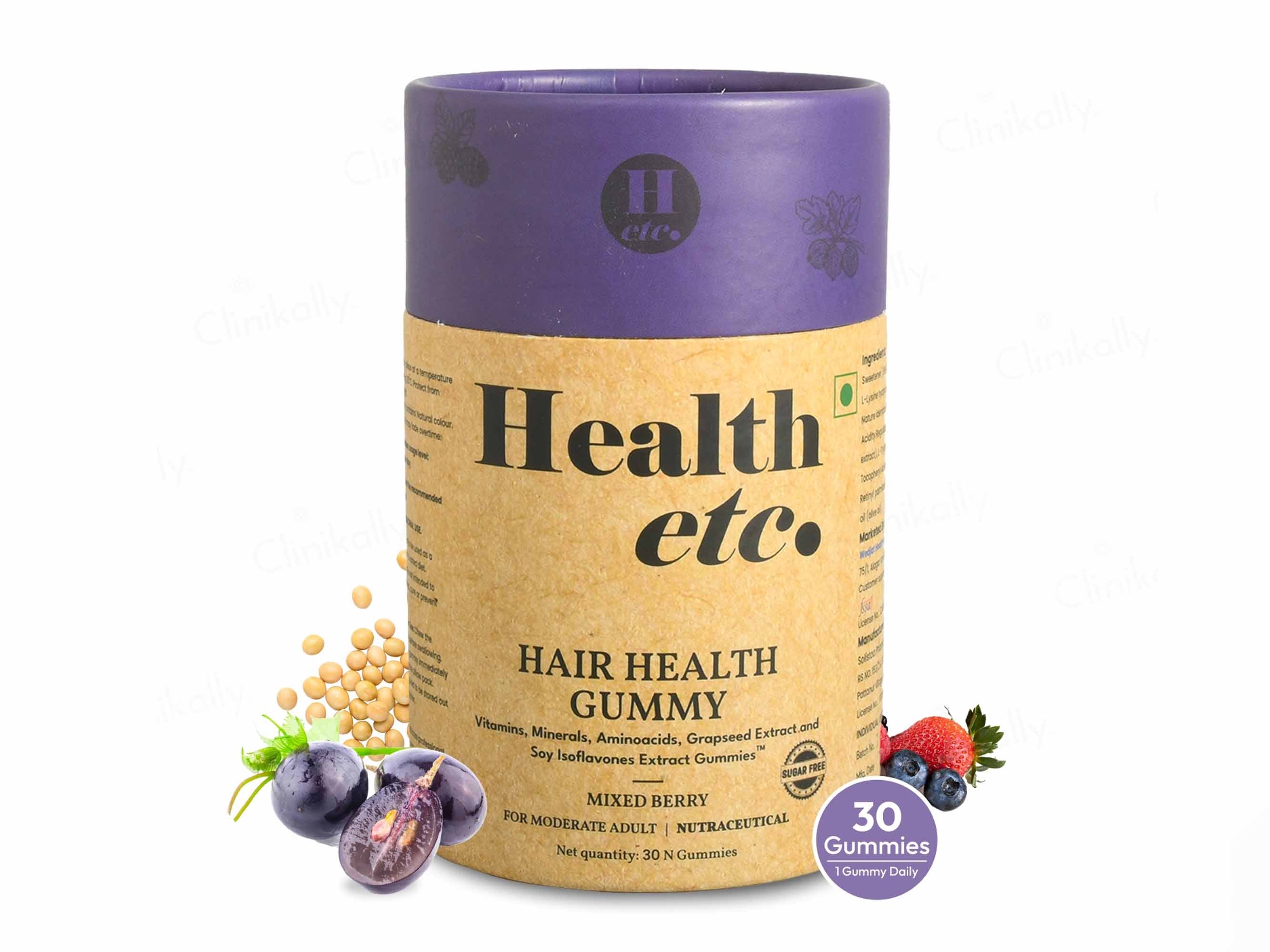 Health Etc Hair Health Gummy - Mixed Berry Flavour - Image 2