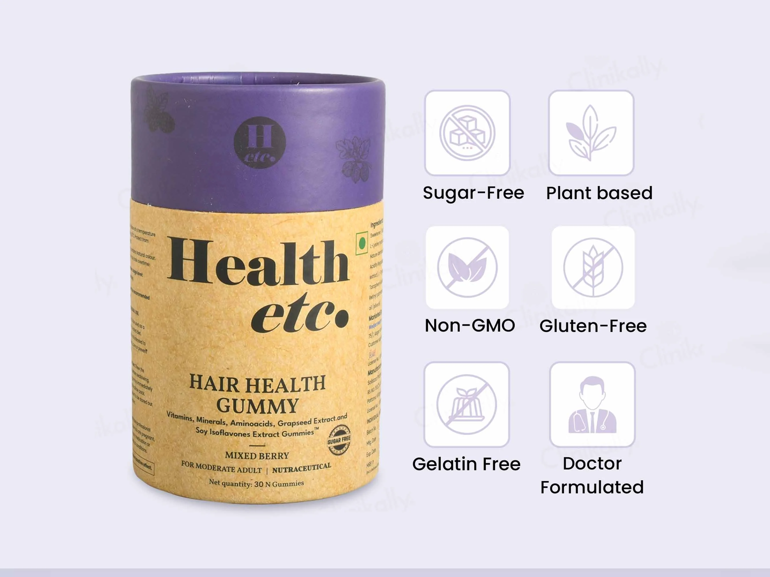 Health Etc Hair Health Gummy - Mixed Berry Flavour - Image 4