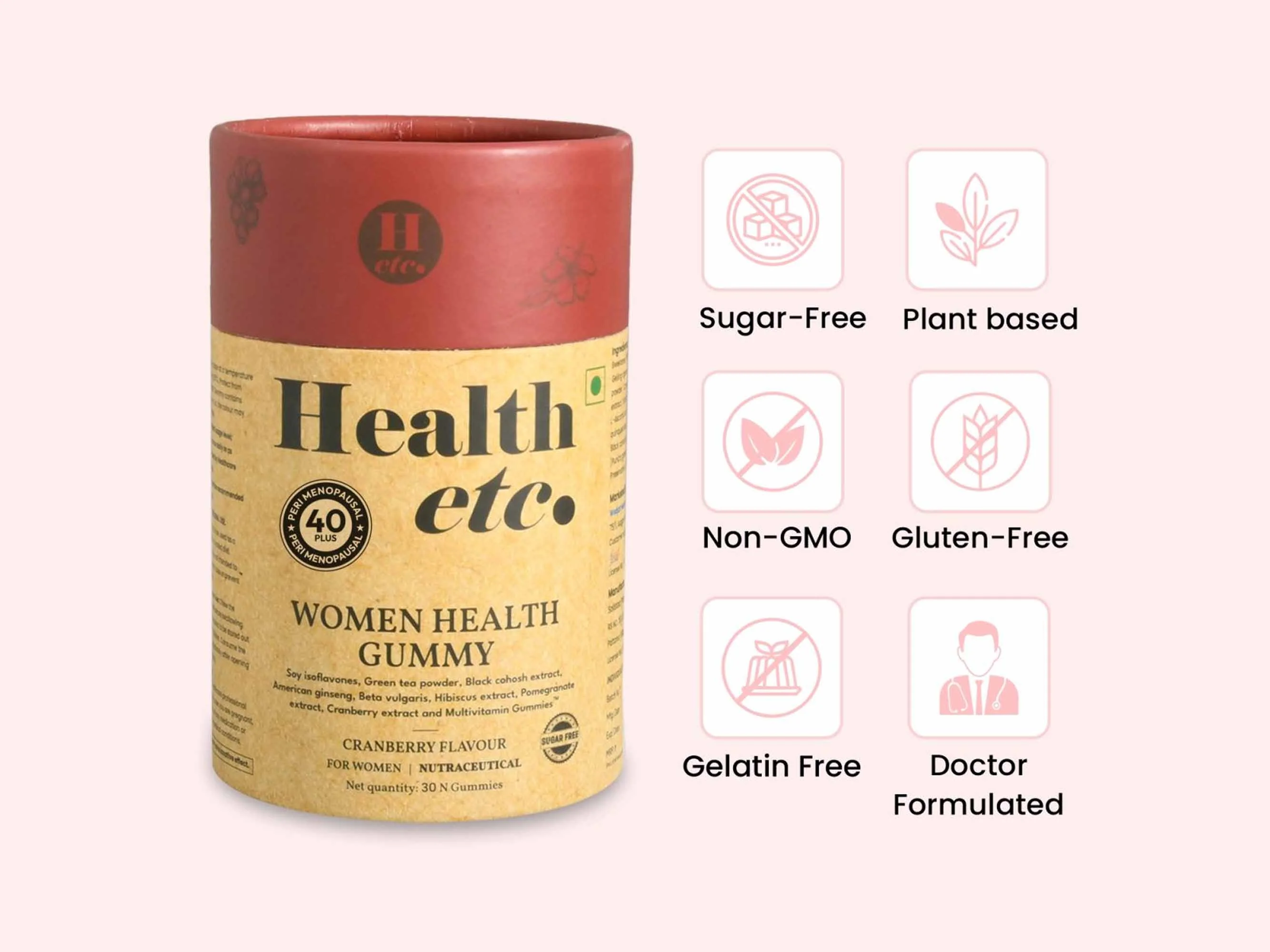 Health Etc Women Health Gummy - Cranberry Flavour - Image 4