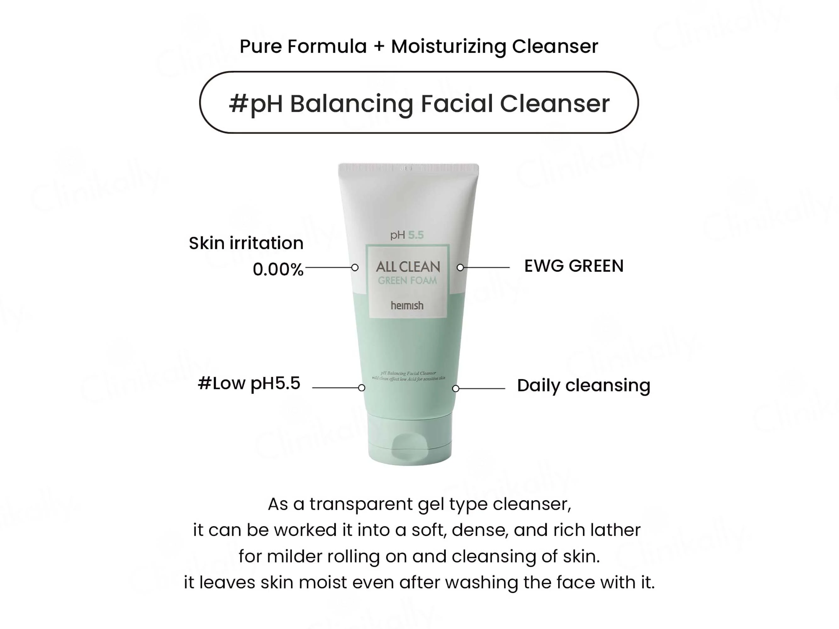 Heimish All Clean Green Foam Facial Cleanser - Image 3