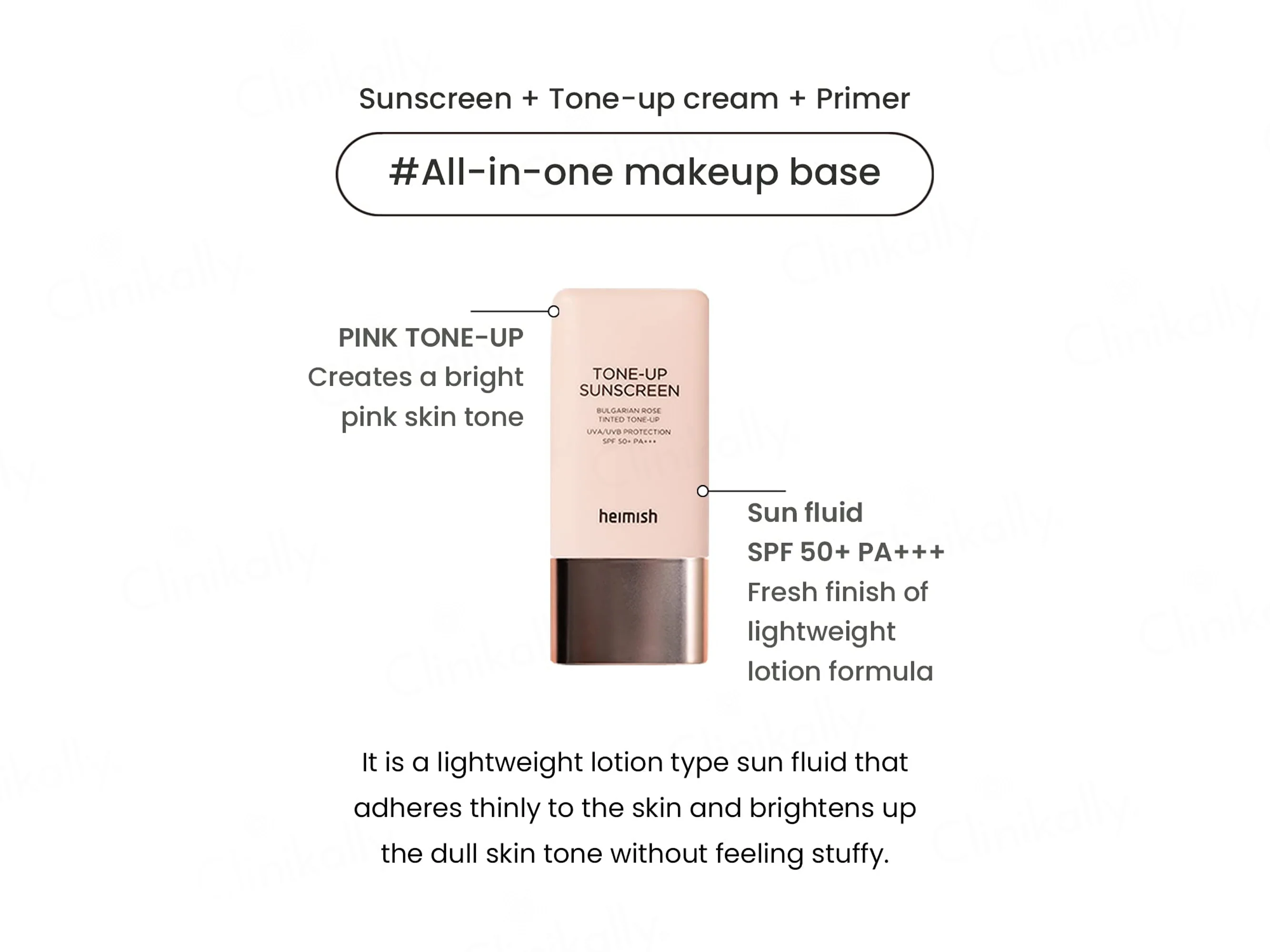 Heimish Bulgarian Rose Tinted Tone-Up Sunscreen SPF 50+ PA+++ - Image 3