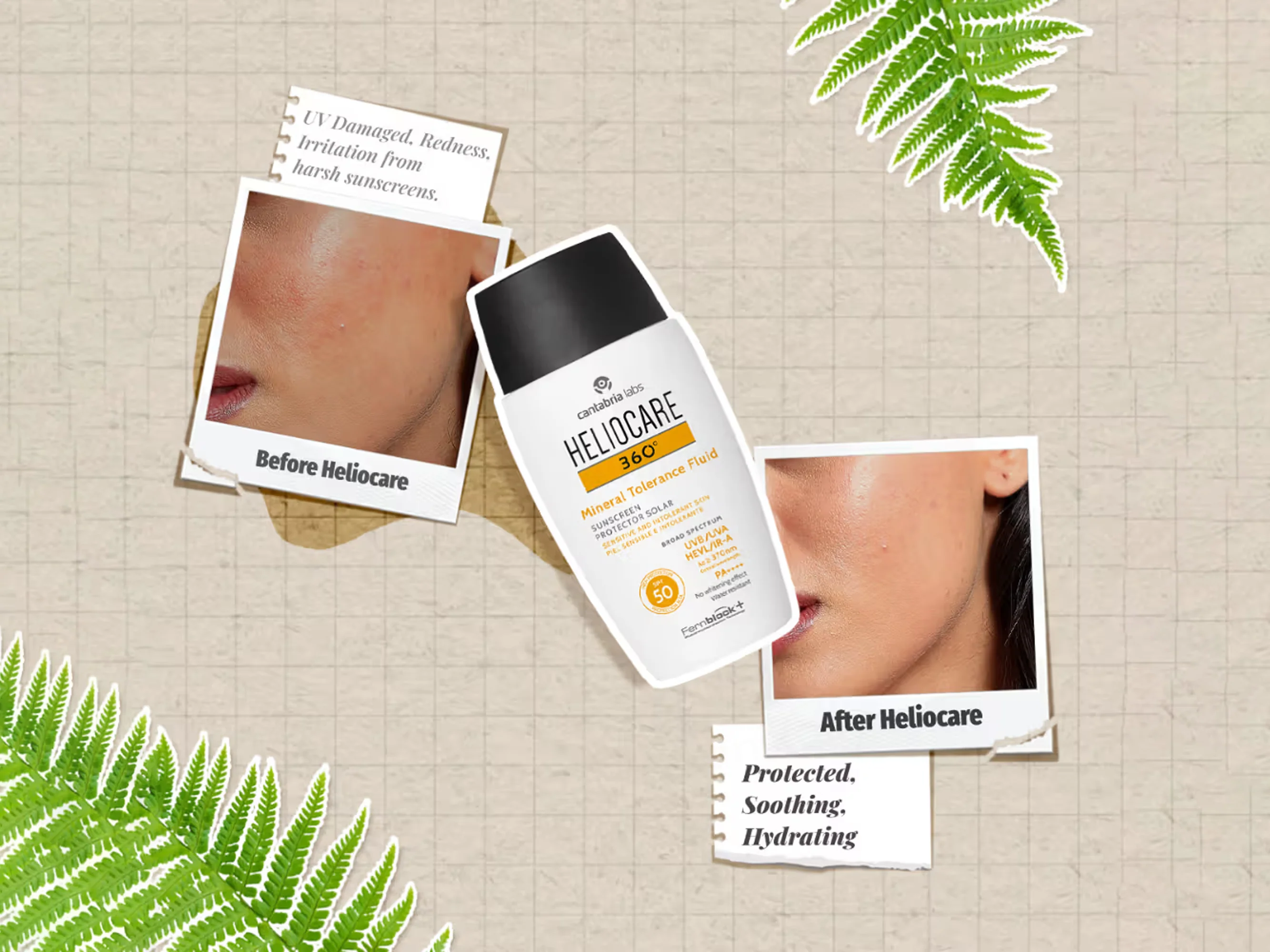 Heliocare 360 Mineral Tolerance Fluid Protector Solar Sunscreen SPF 50 PA++++ - Image 7