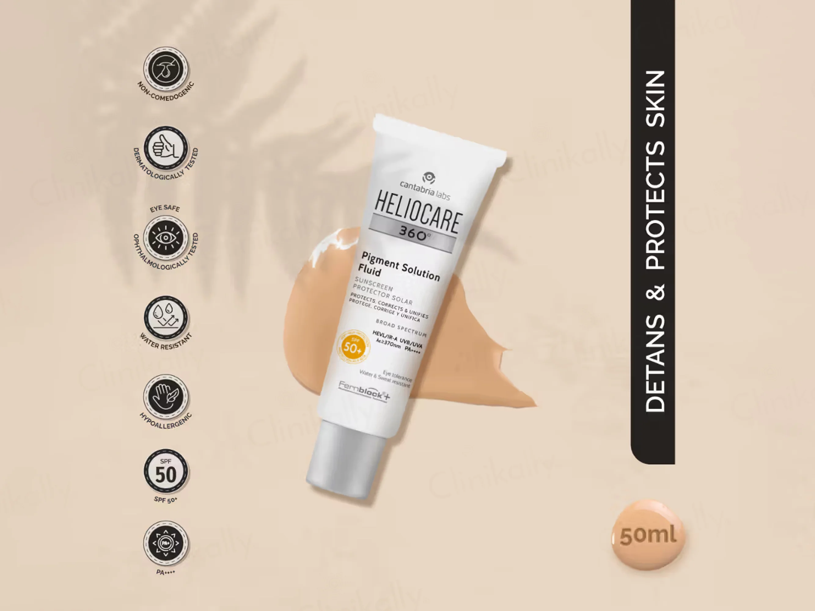 Heliocare 360 Pigment Solution Fluid Protector Solar Sunscreen SPF 50+ PA++++ - Image 2