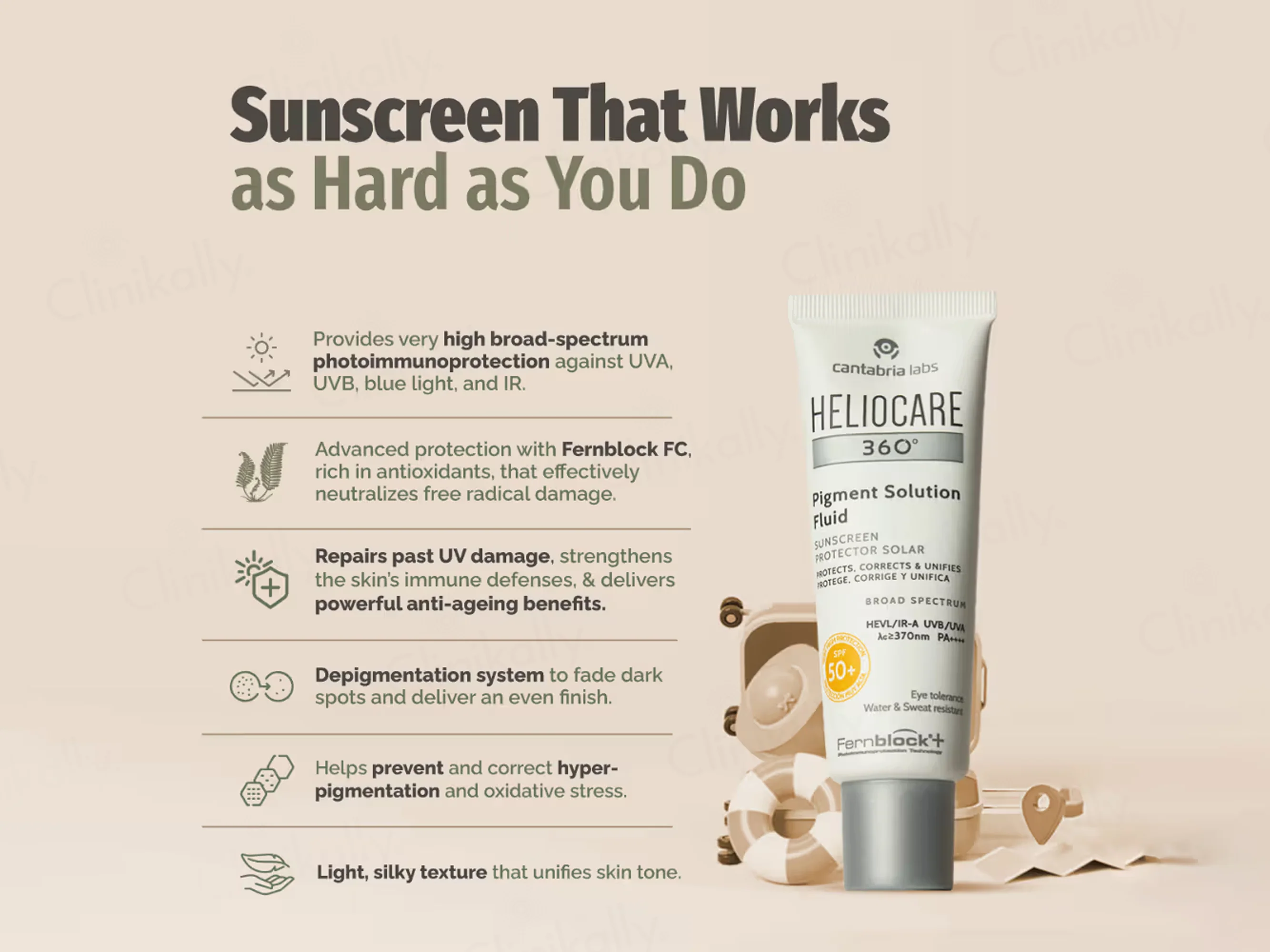 Heliocare 360 Pigment Solution Fluid Protector Solar Sunscreen SPF 50+ PA++++ - Image 3