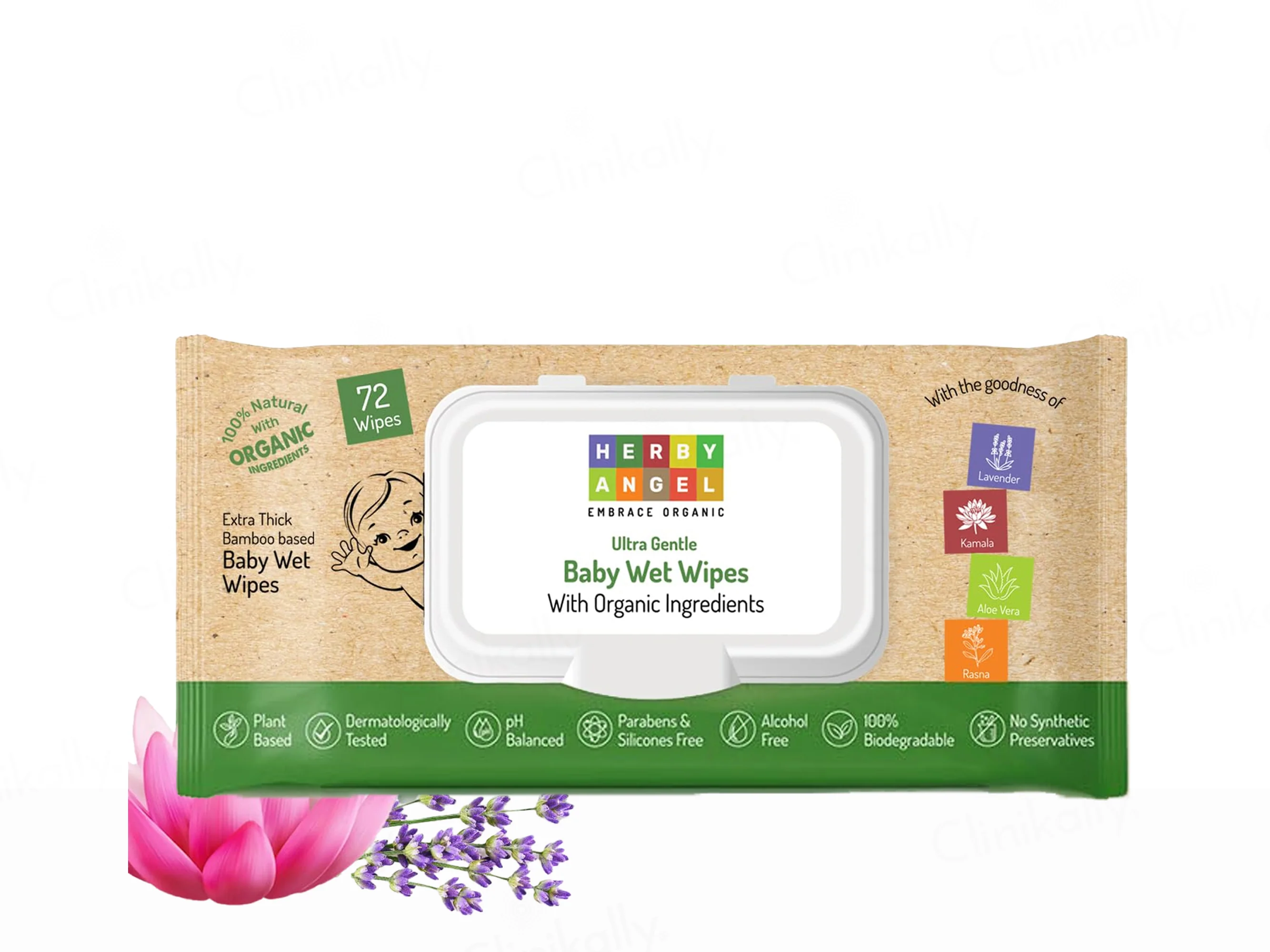 Herby Angel Ultra-Gentle Wet Wipes For Babies - Image 2