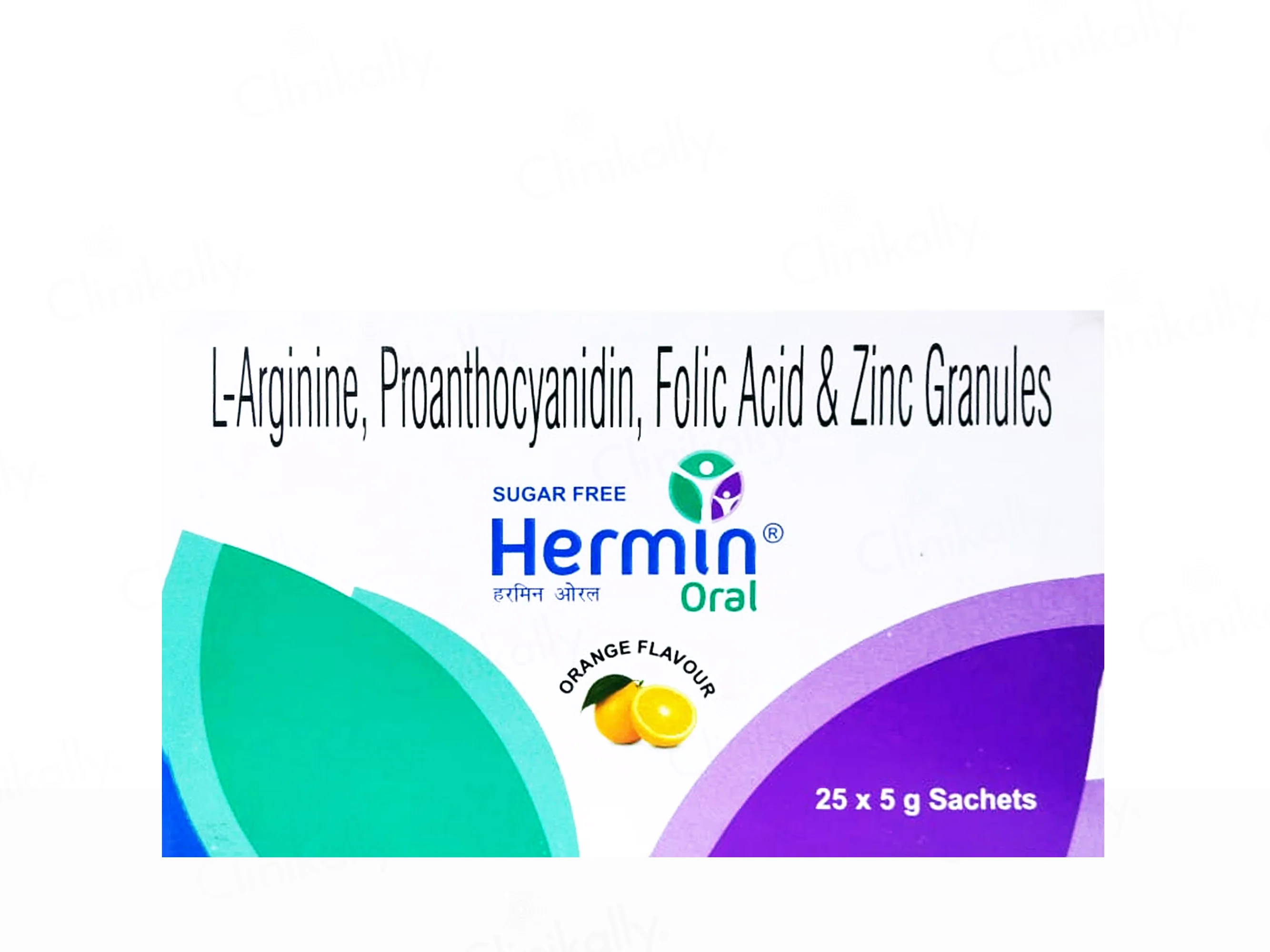 Hermin Oral Sugar Free Granules - Orange Flavour - Image 2