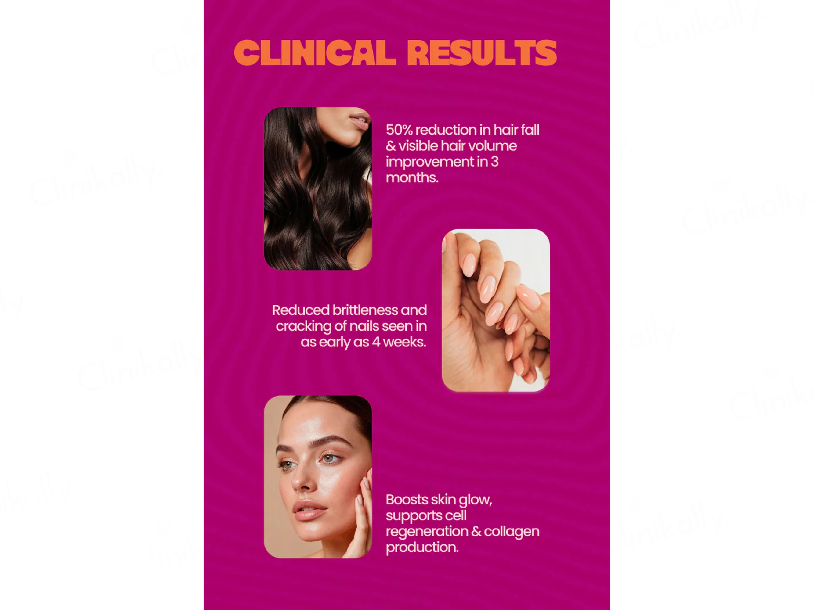 HII Health Inside It Hair, Skin & Nails Oral Strip - Strawberry Flavour - Image 6