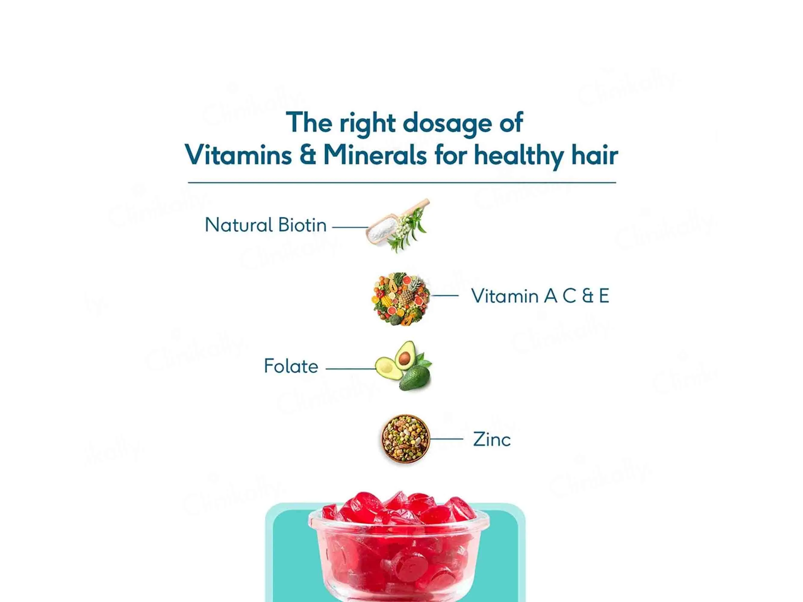 HK Vitals Biotin Gummies Strawberry - Image 4