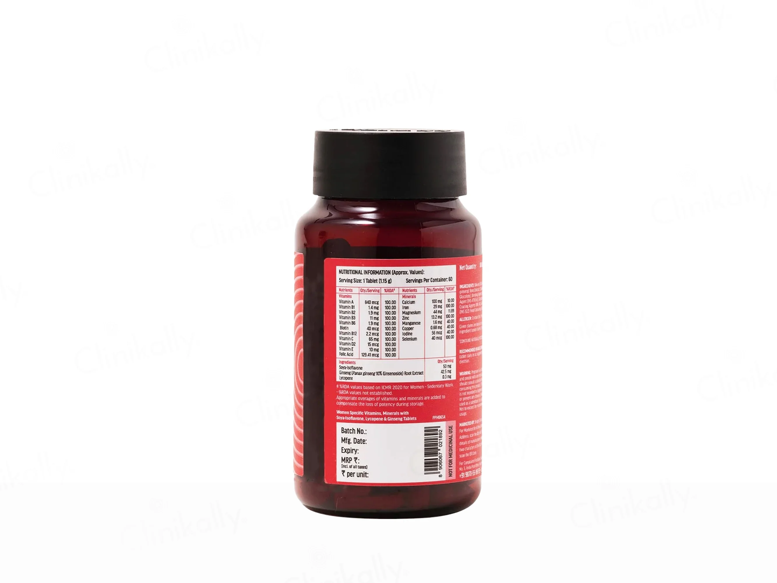 HK Vitals Multivitamin With Soya-Isoflavones, Lycopene & Ginseng Extract Tablet For Women - Image 12