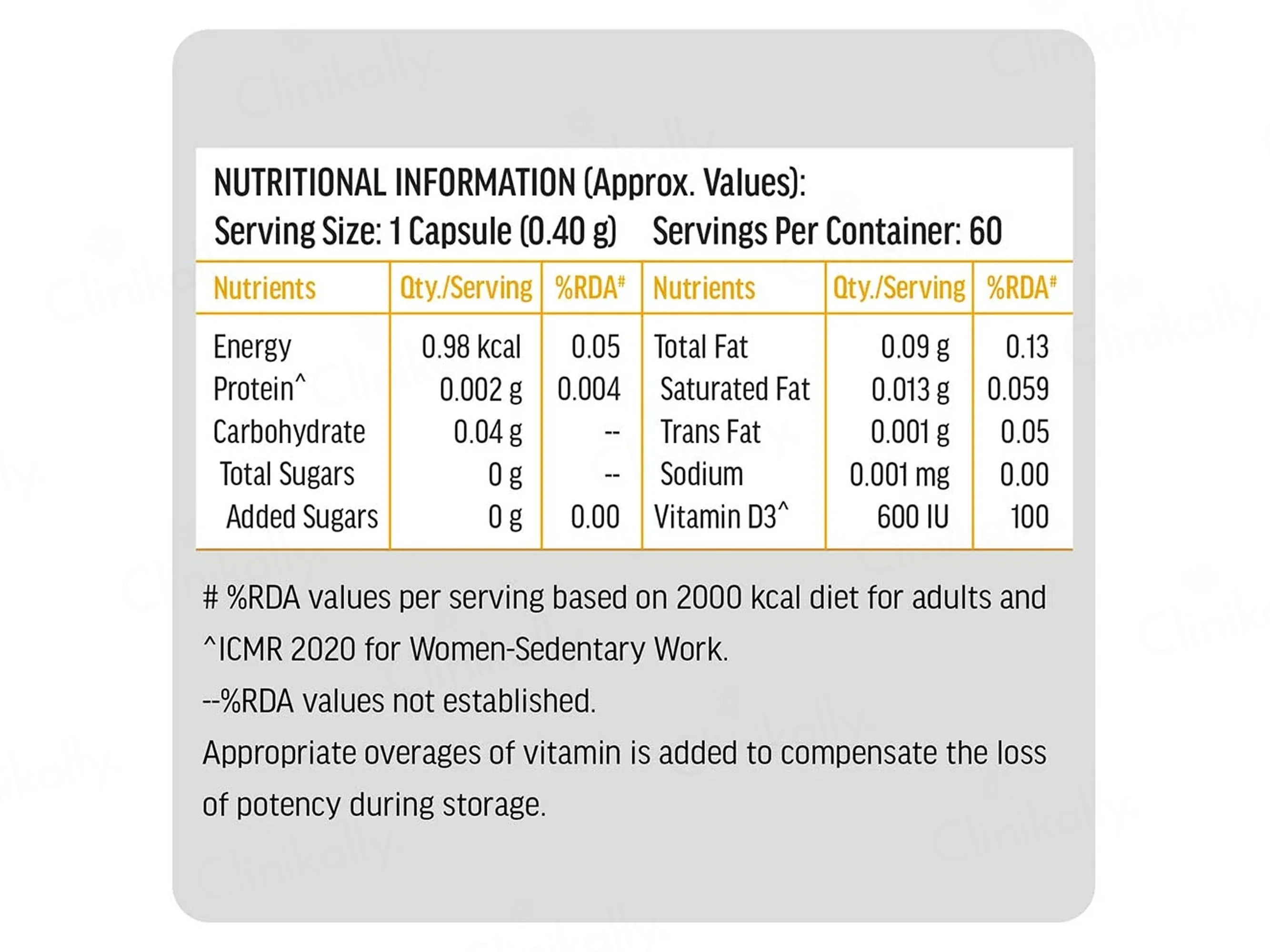 HK Vitals Vitamin D3 Soft Gelatin Capsule - Image 8