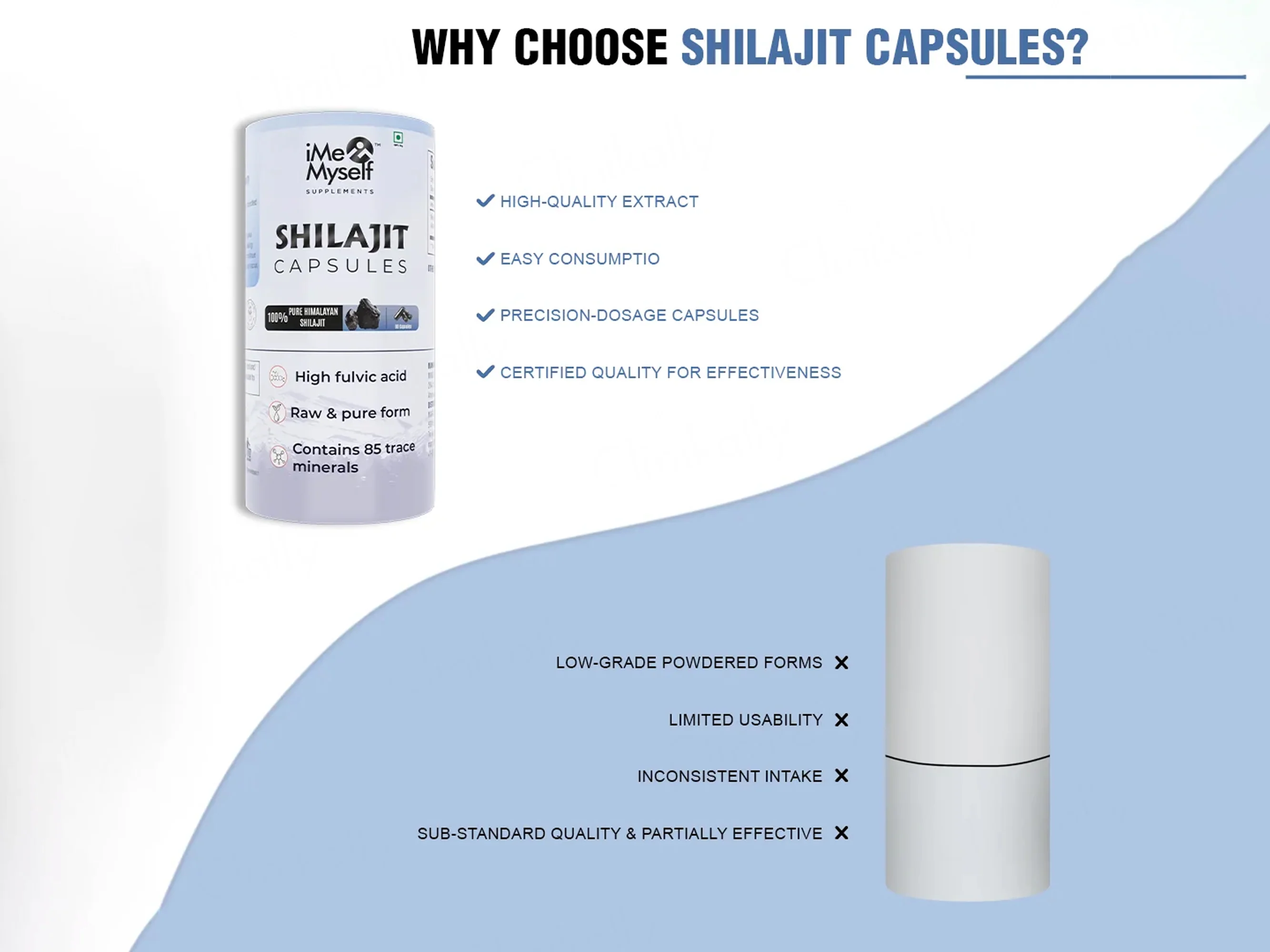 iMeMyself 100% Pure Himalayan Shilajit Dietary Supplement Vegetarian Capsule - Image 6