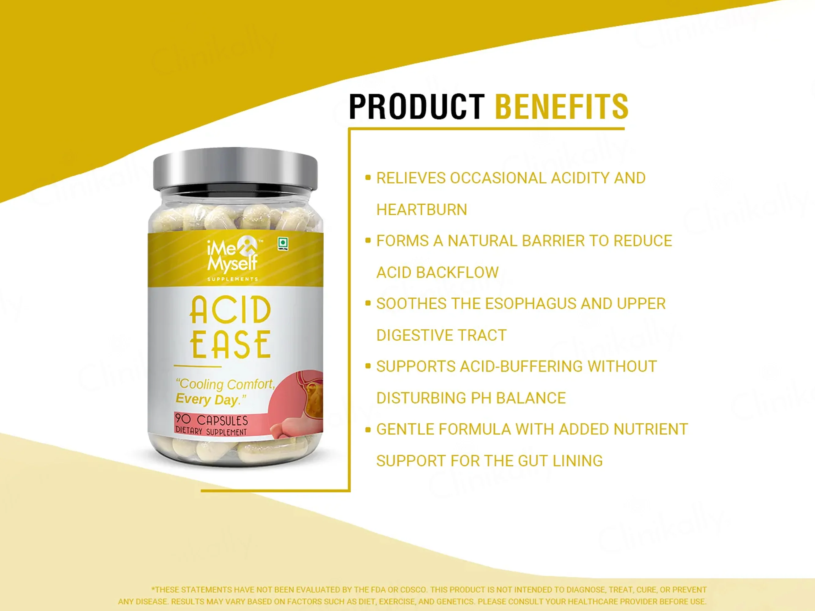 iMeMyself Acid Ease Dietary Supplement Vegetarian Capsule - Image 3