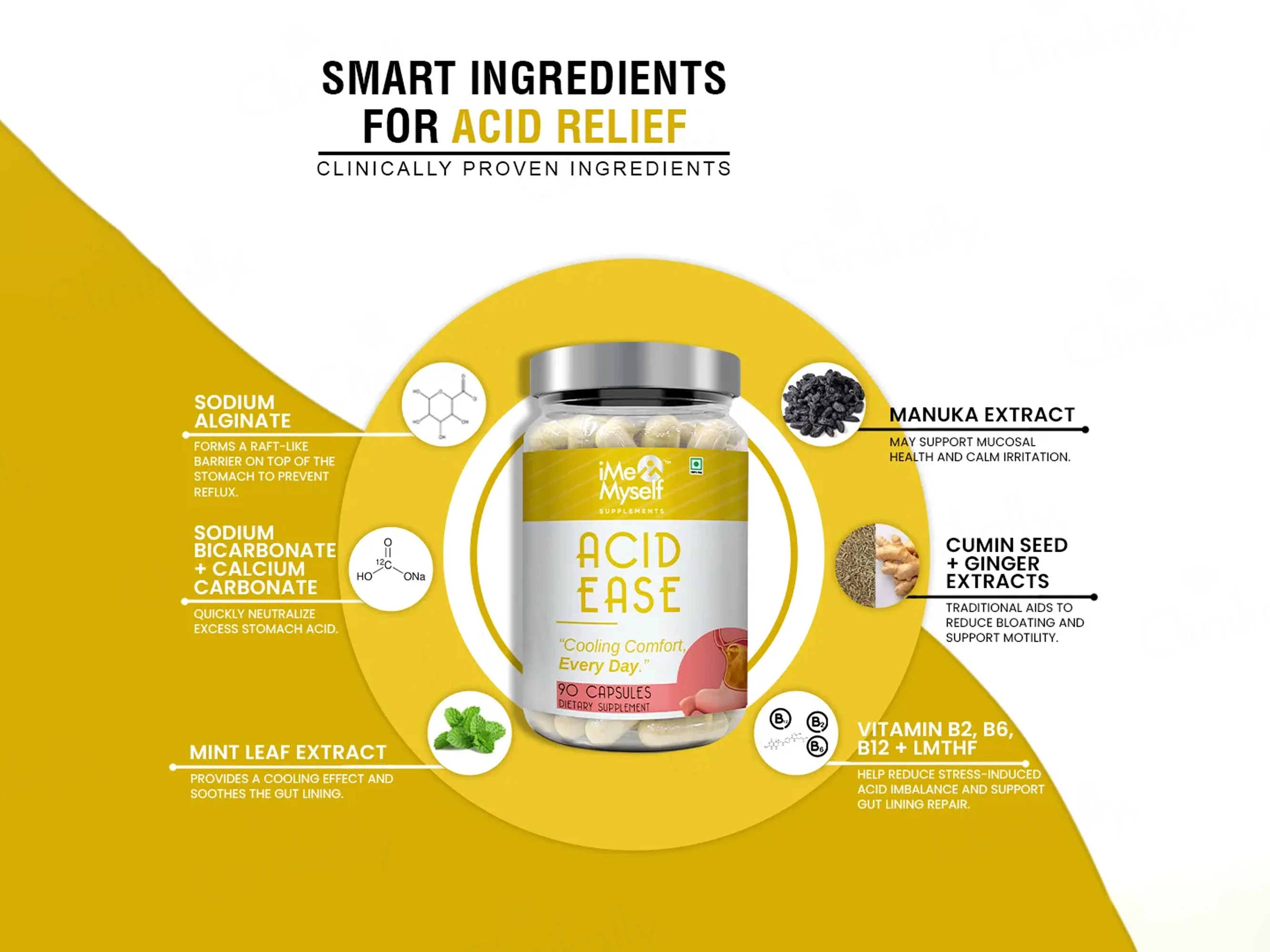 iMeMyself Acid Ease Dietary Supplement Vegetarian Capsule - Image 5
