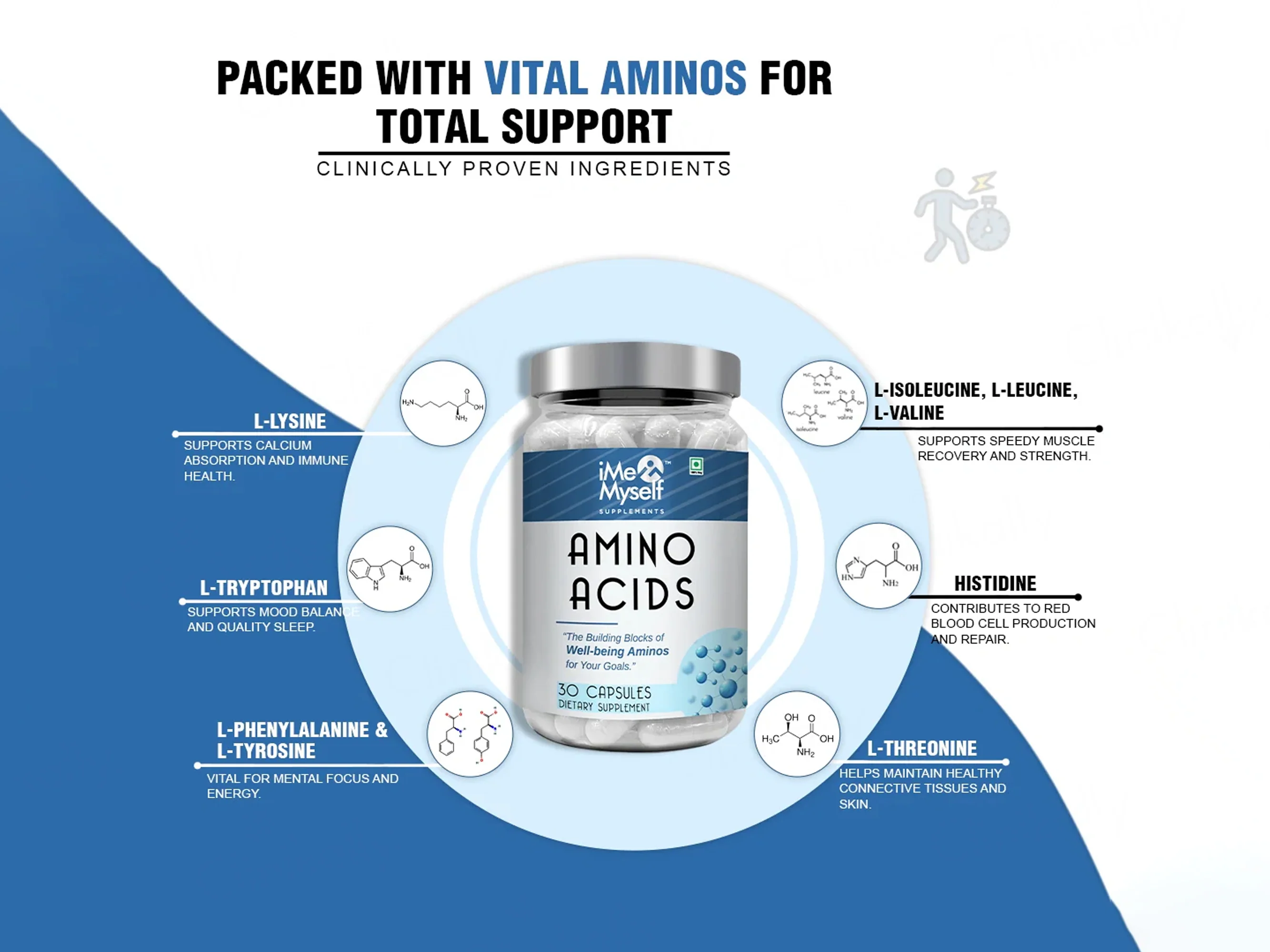 iMeMyself Amino Acids Dietary Supplement Vegetarian Capsule - Image 5