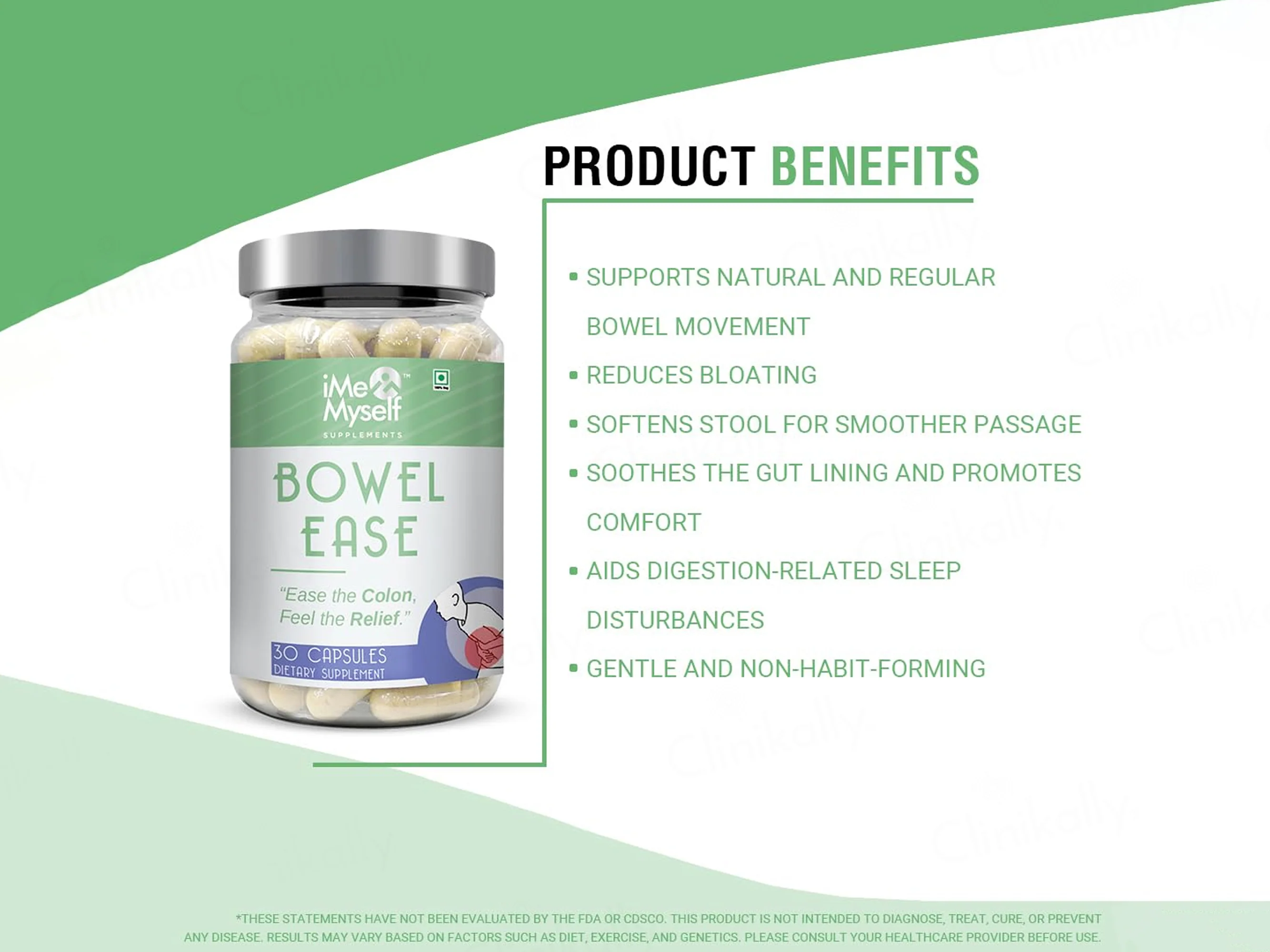 iMeMyself Bowel Ease Dietary Supplement Vegetarian Capsule - Image 5
