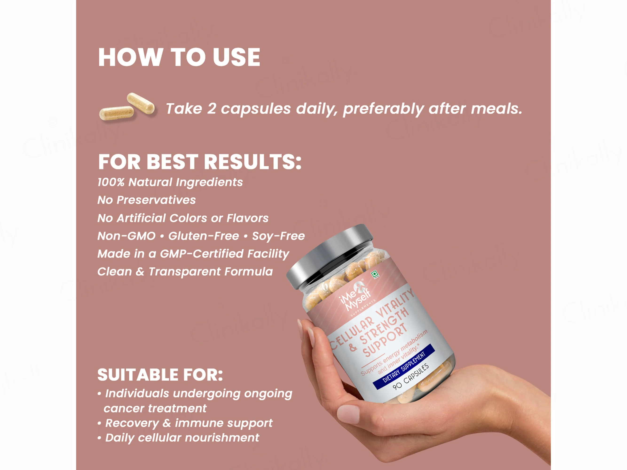 IMeMyself Cellular Vitality & Strength Support Dietary Supplement Vegetarian Capsule - Image 5