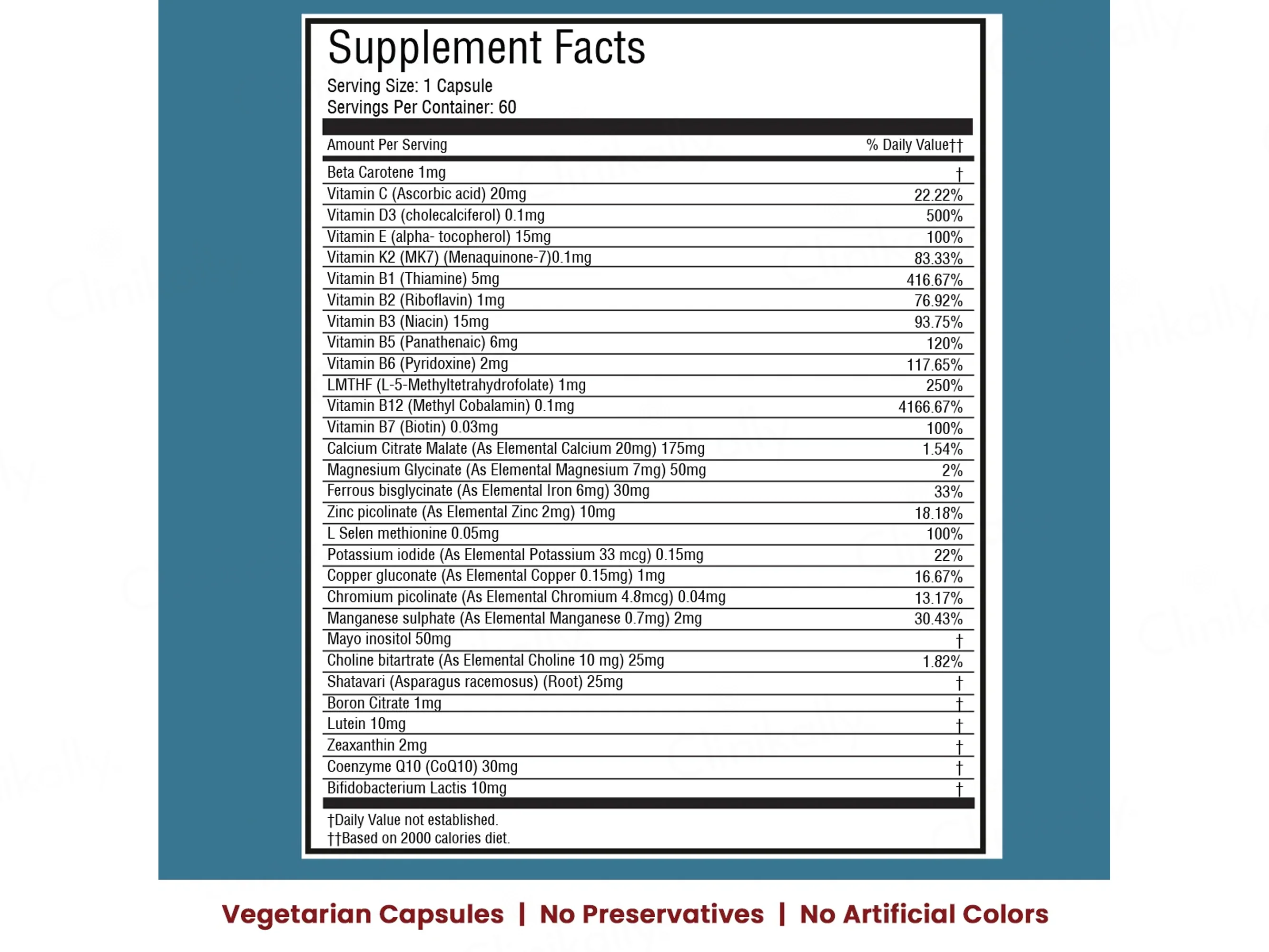 iMeMyself Daily Multivitamin Dietary Supplement Vegetarian Capsule - Image 6